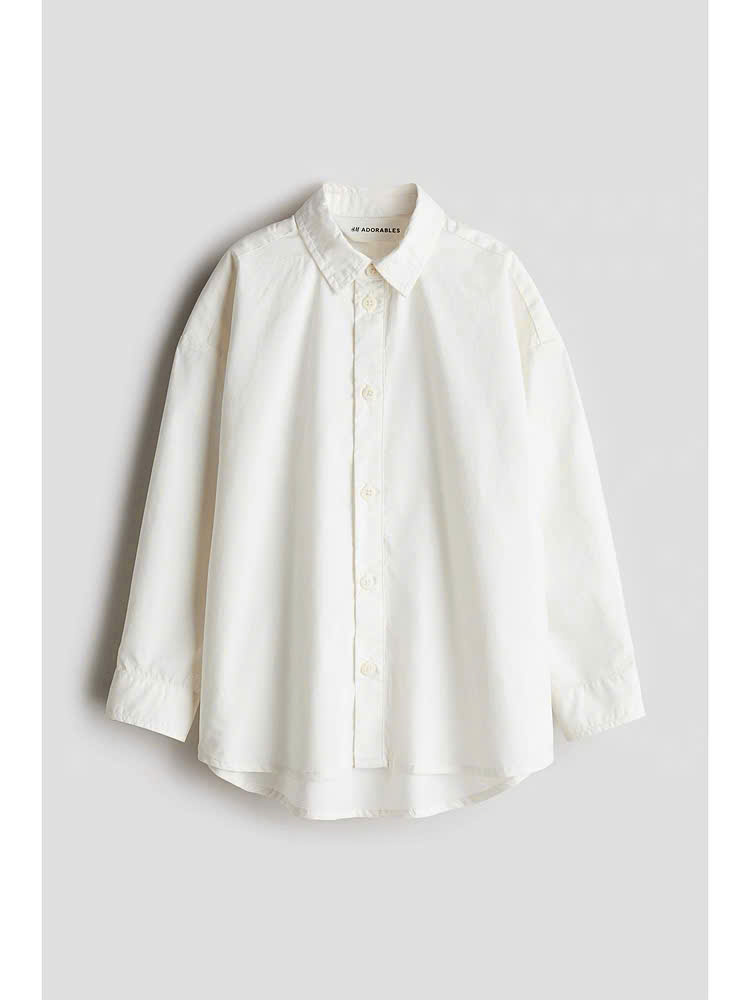 HE77 Áo somi tay dài bé