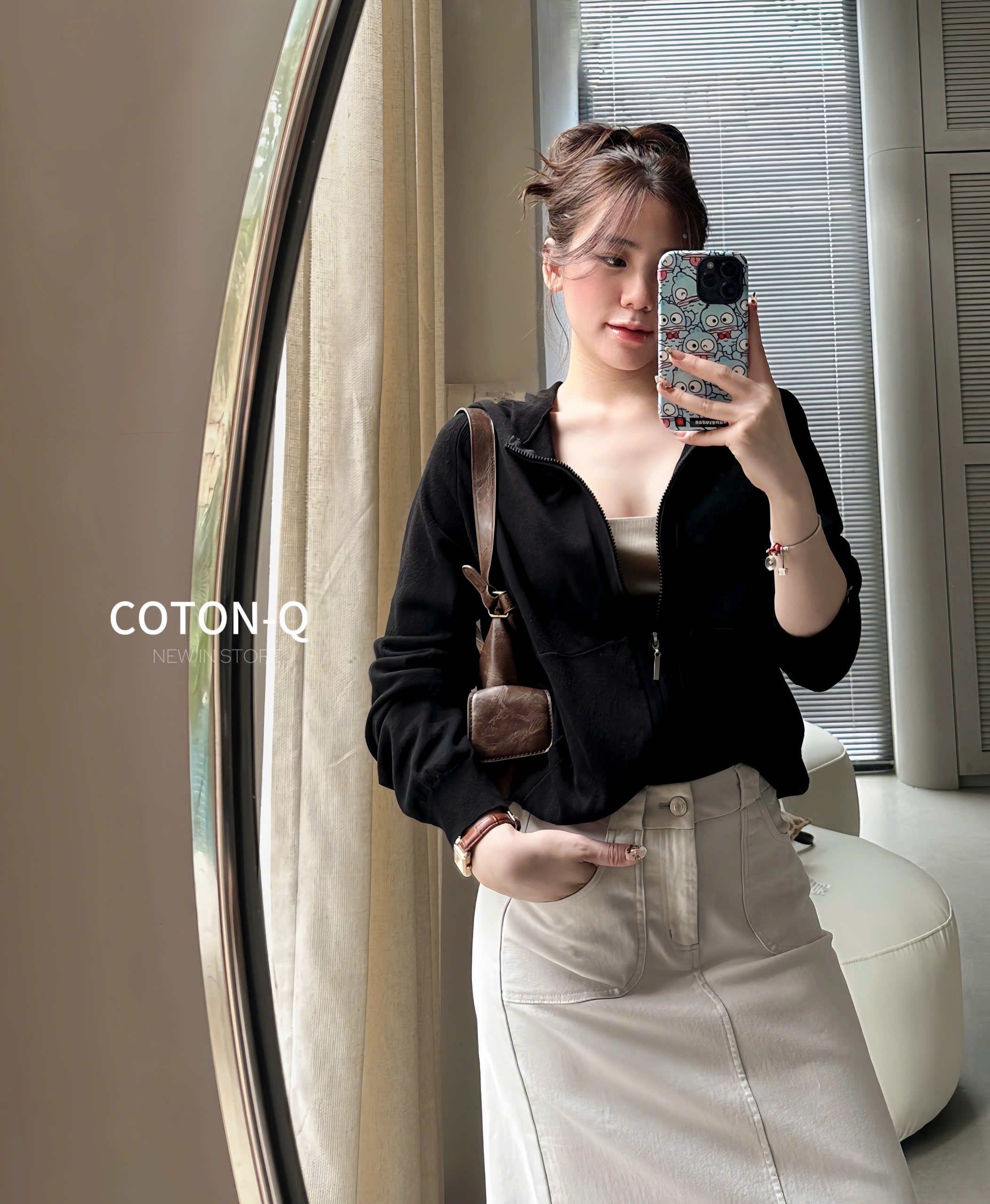 Áo khoác Cotton-Q ( ĐEN )_thumbnail_7