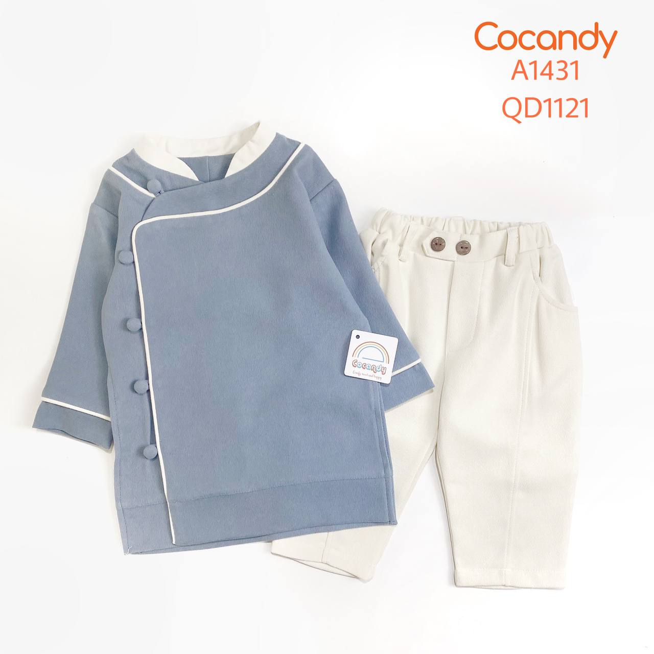 Áo dài XANH phối cổ BE_thumbnail_1