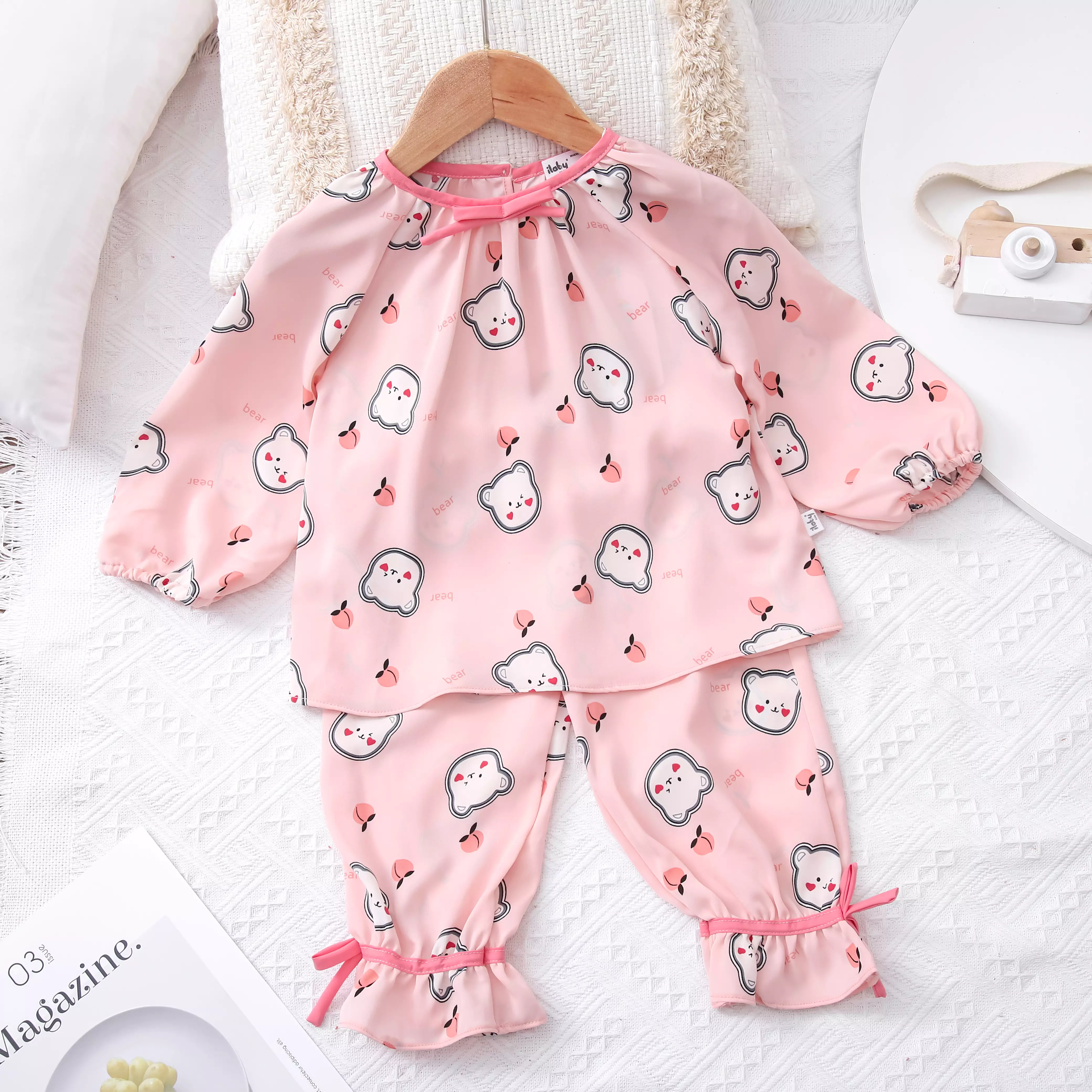 Pyjama phối viền cổ đính nơ_thumbnail_1