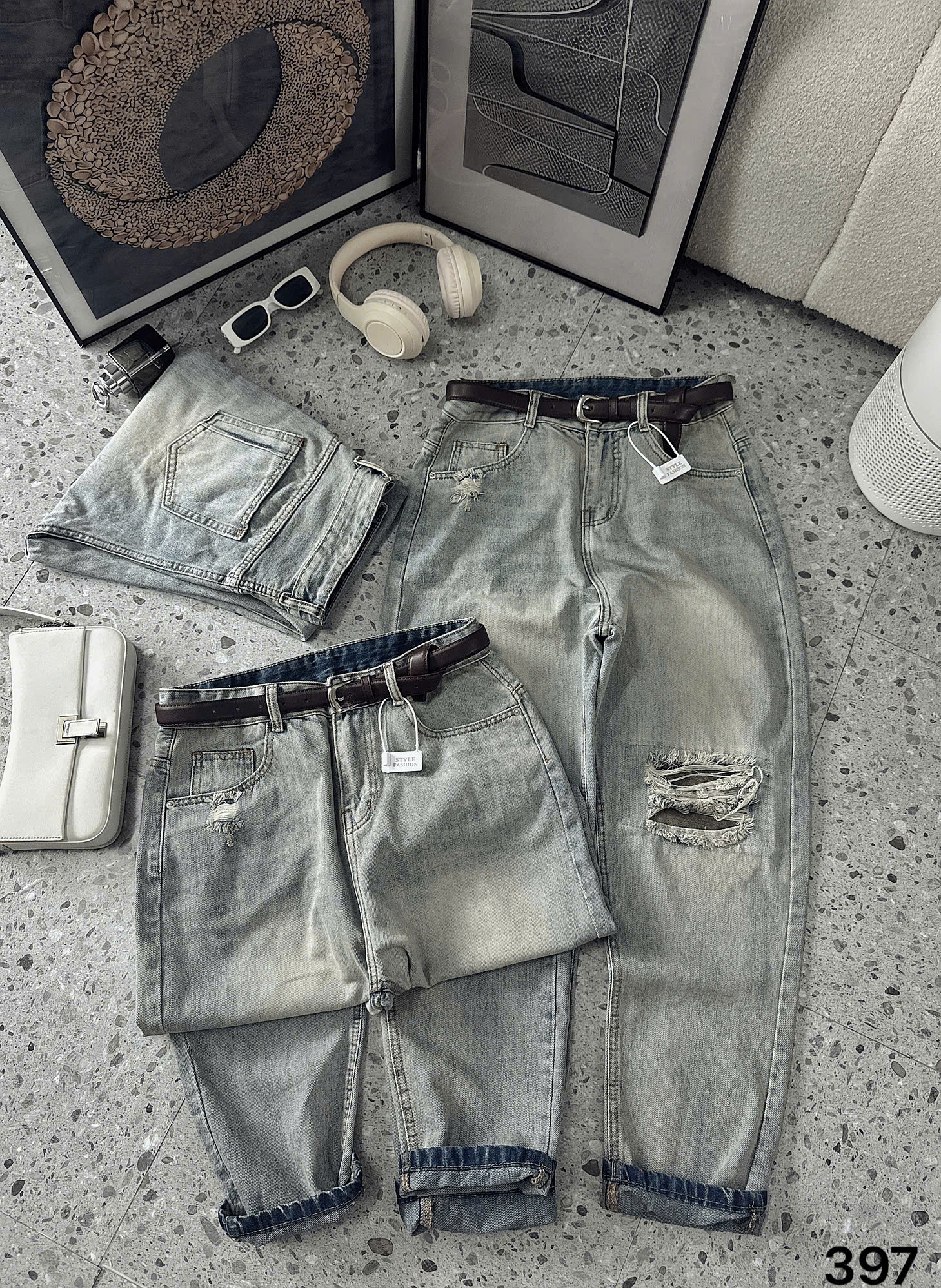 BIGSIZE-Quần baggy rách gối T- QJ397_thumbnail_1