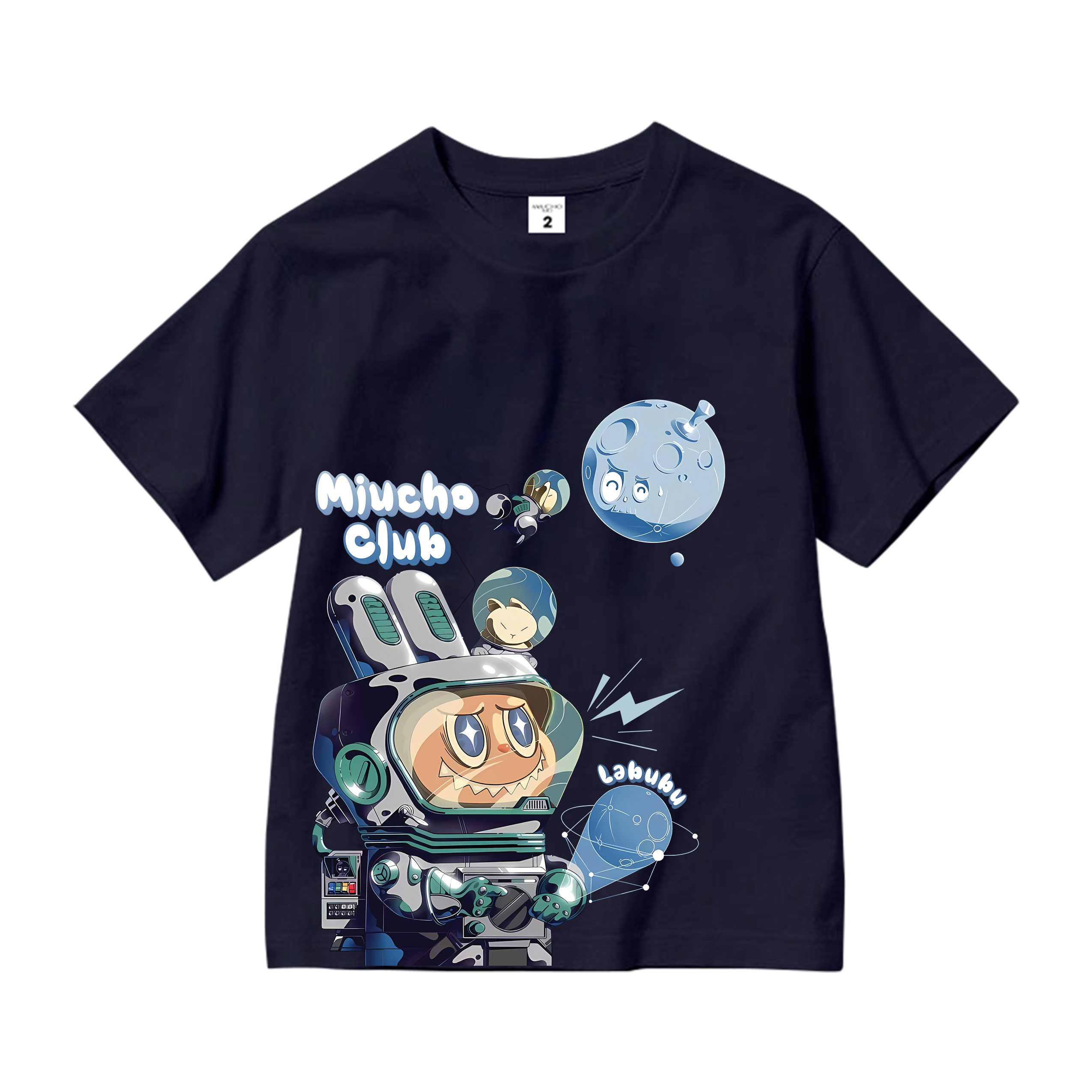 Áo thun bé trai labubu form rộng AED1497 Miucho Kid vải cotton thoáng mát cổ tròn in artwork_thumbnail_7