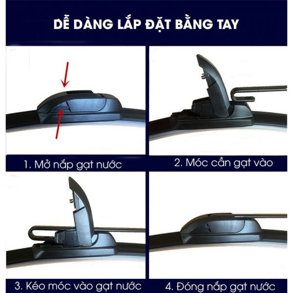 Gạt mưa Bosch loại cao cấp silicone thân mềm không xương