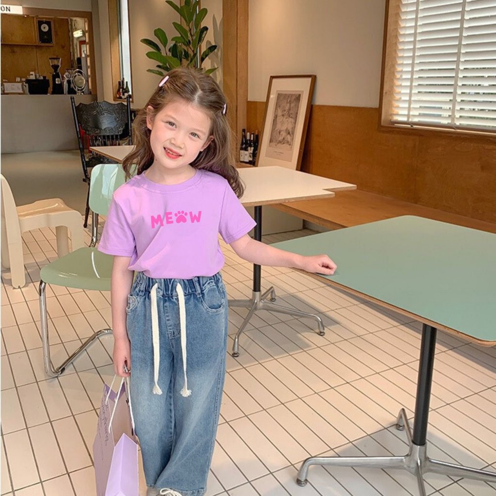 Áo thun bé gái in chữ 'Meow' - Loza Kids AT2601_thumbnail_5