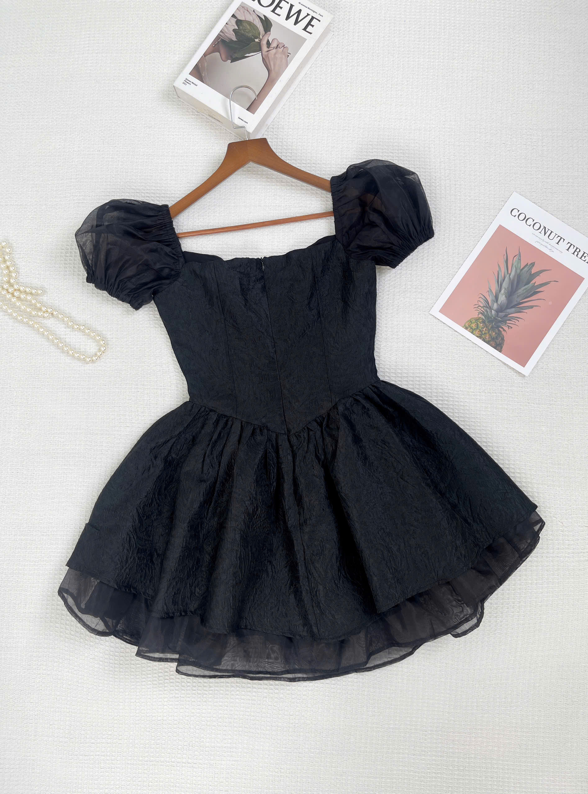 Đầm gấm tatpta phối tay phồng bigsize DA167 dành cho nàng béo mập từ 55-95kg_thumbnail_2