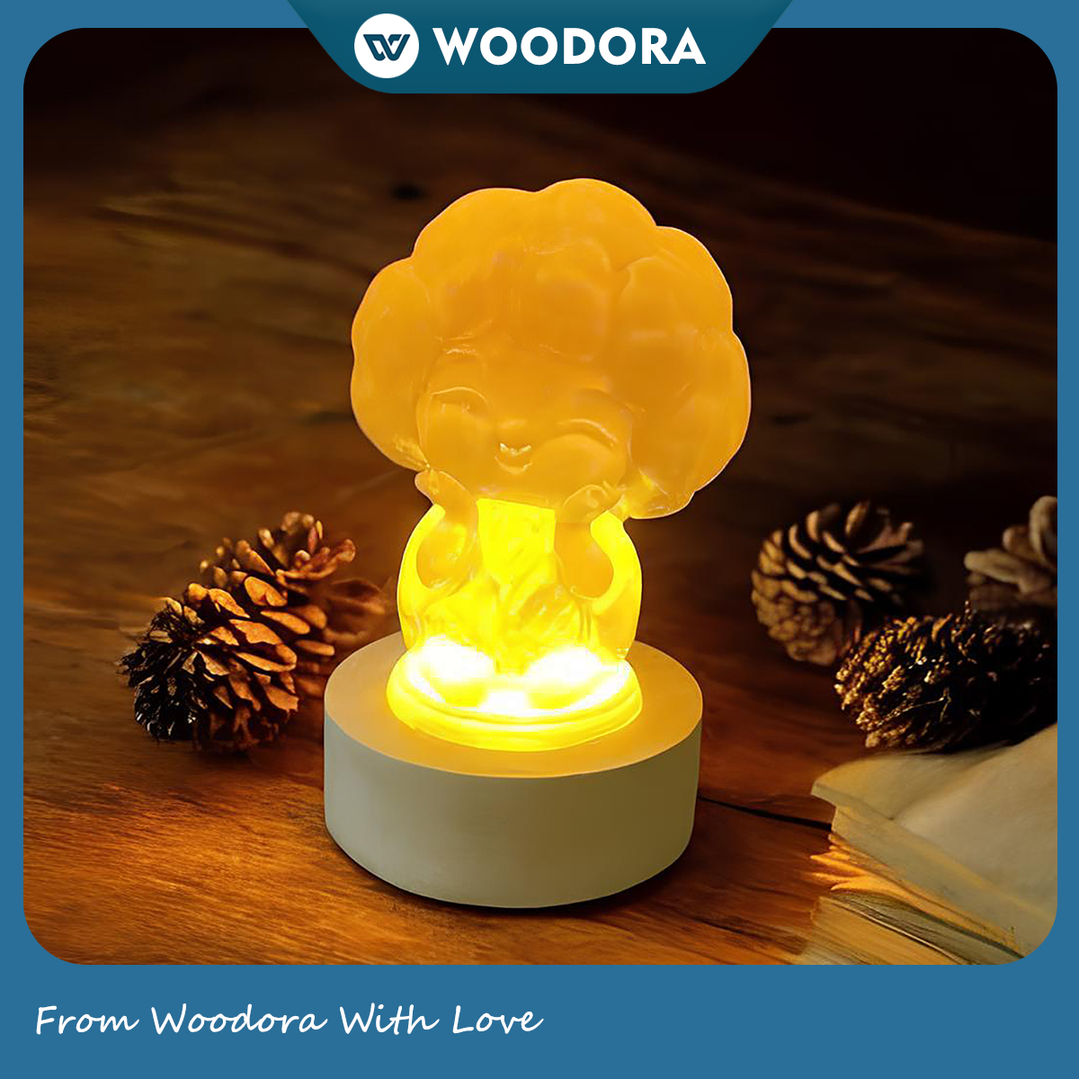 Đèn Ngủ Handmade Resin - DIY Sáng Tạo, Tạo Hình Độc Đáo, Quà Tặng Trang Trí Phòng Ngủ, Phòng Khách