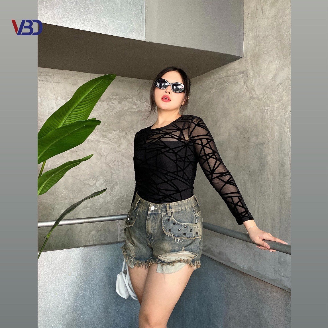 Quần short jean túi lòi đính hạt bigsize QSJ1106 dành cho nàng béo mập từ 55-90kg_thumbnail_8