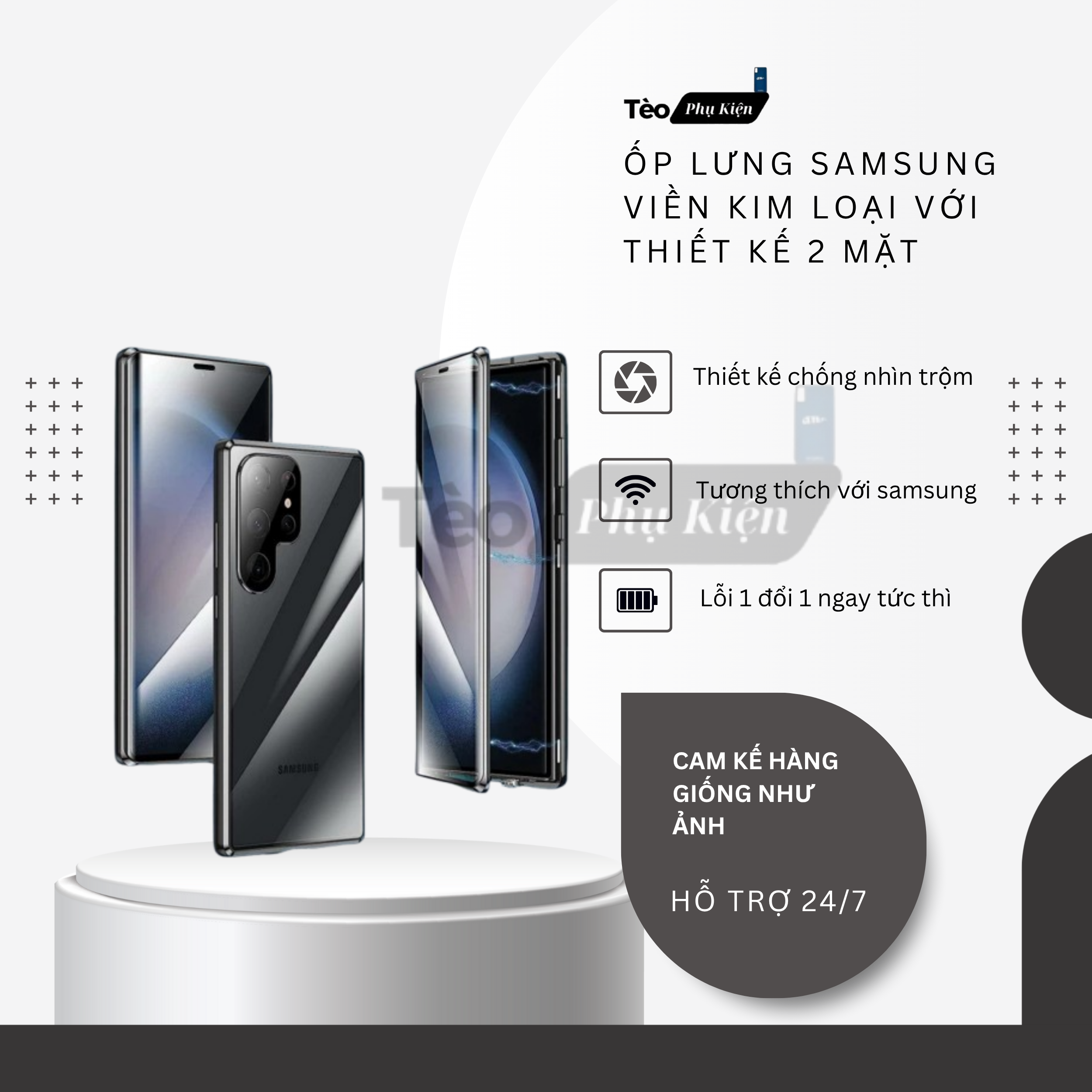 ỐP LƯNG ĐIỆN THOẠI 2 MẶT SAMSUNG GALAXY S LÀM BẰNG KIM LOẠI CÓ KÍNH CƯỜNG LỰC CHỐNG NHÌN TRỘM_thumbnail_4