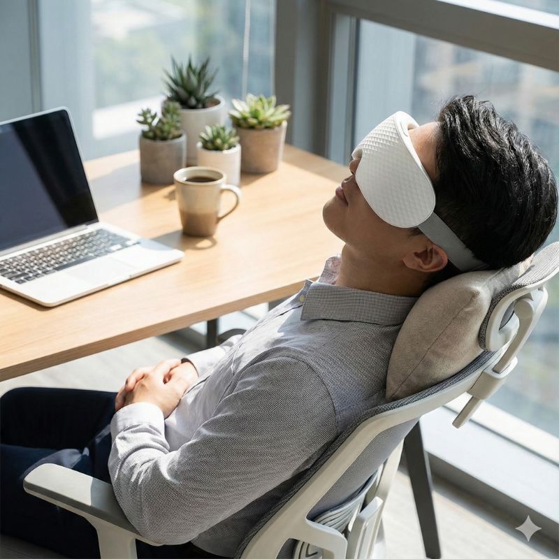 Máy massage mắt 16 đầu rung KACHI MK380 phun sương thư giãn_thumbnail_3