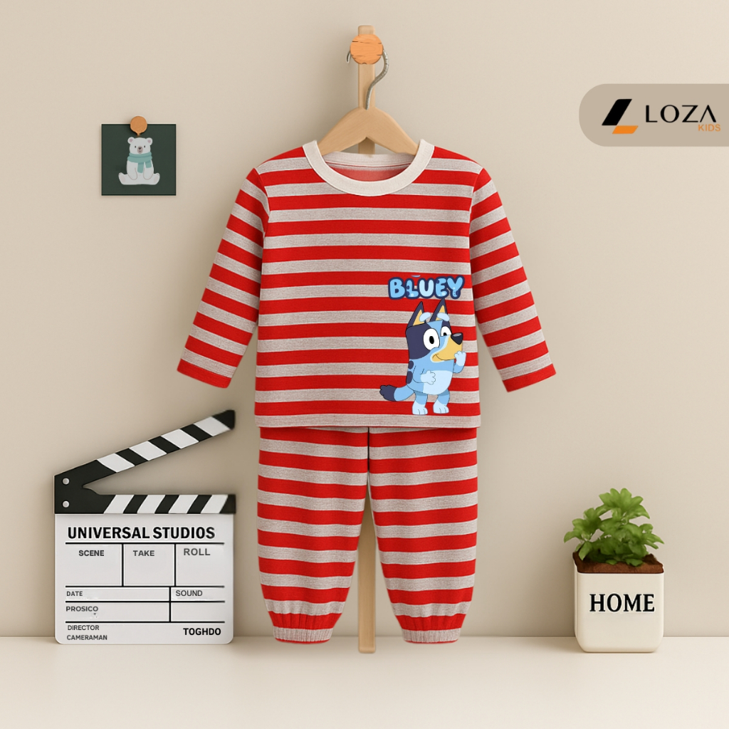 Bộ thu đông kẻ bé trai in hình cún BLUEY - Loza Kids TK559-560_thumbnail_5