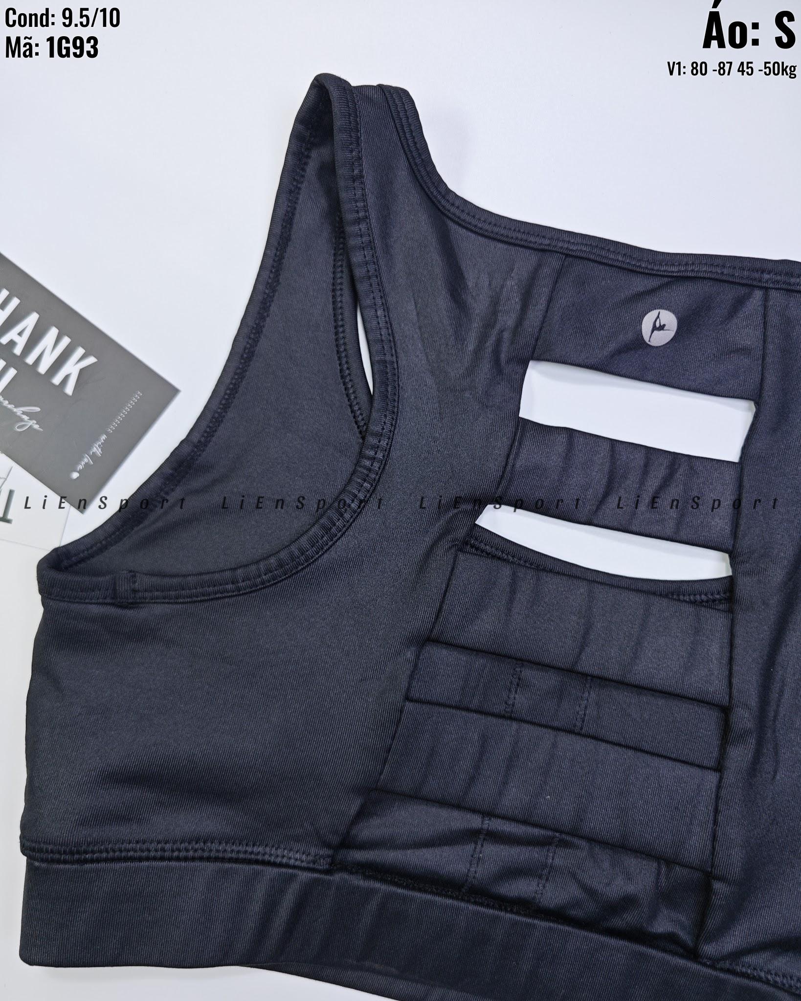 Áo bra thể thao Nữ Size S Đen Auth 2nd Form ôm nâng đỡ tốt Lưng cut-out thanh ngang thoáng khí Dây vai bản rộng không hằn Chất liệu co giãn Phù hợp tập gym yoga chạy bộ Mã:1G93_thumbnail_3