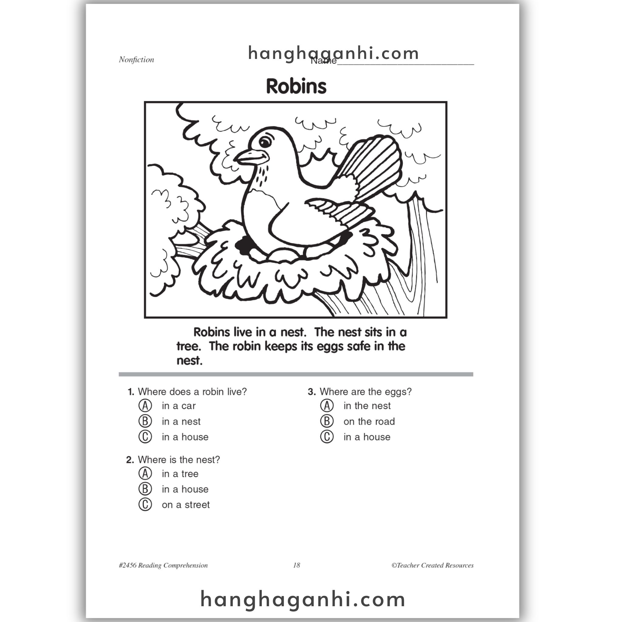 Reading Comprehension Grade 1 Teacher Created Resources, sách đọc hiểu lớp 1_thumbnail_18