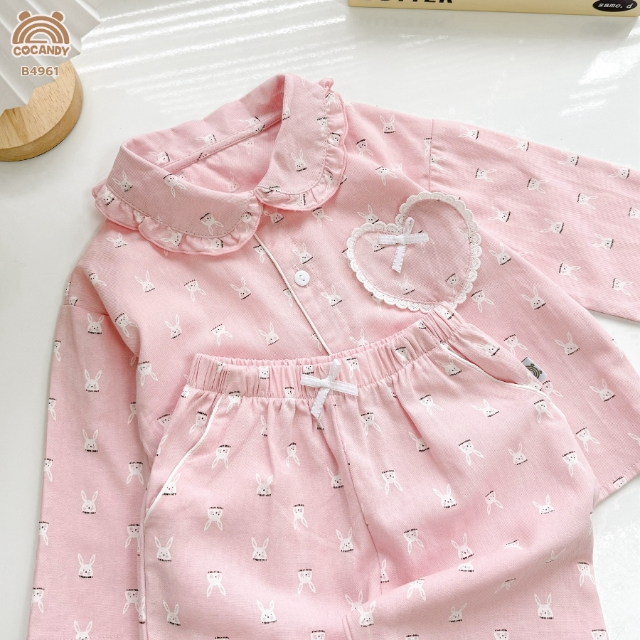 Bộ dài HỒNG pijama họa tiết thỏ_thumbnail_5