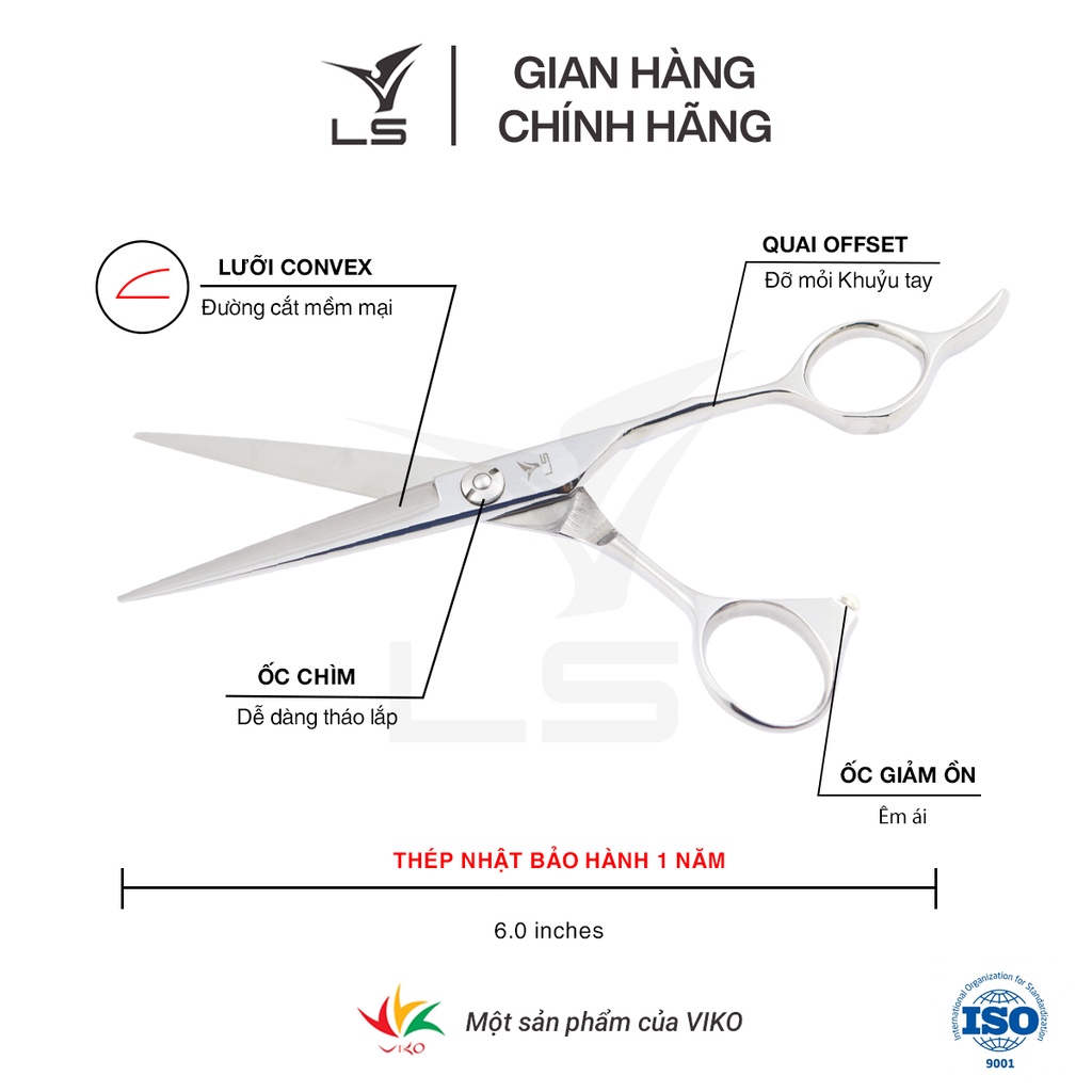 Kéo cắt tóc Viko LS JP602 - bảo hành 1 năm_thumbnail_8