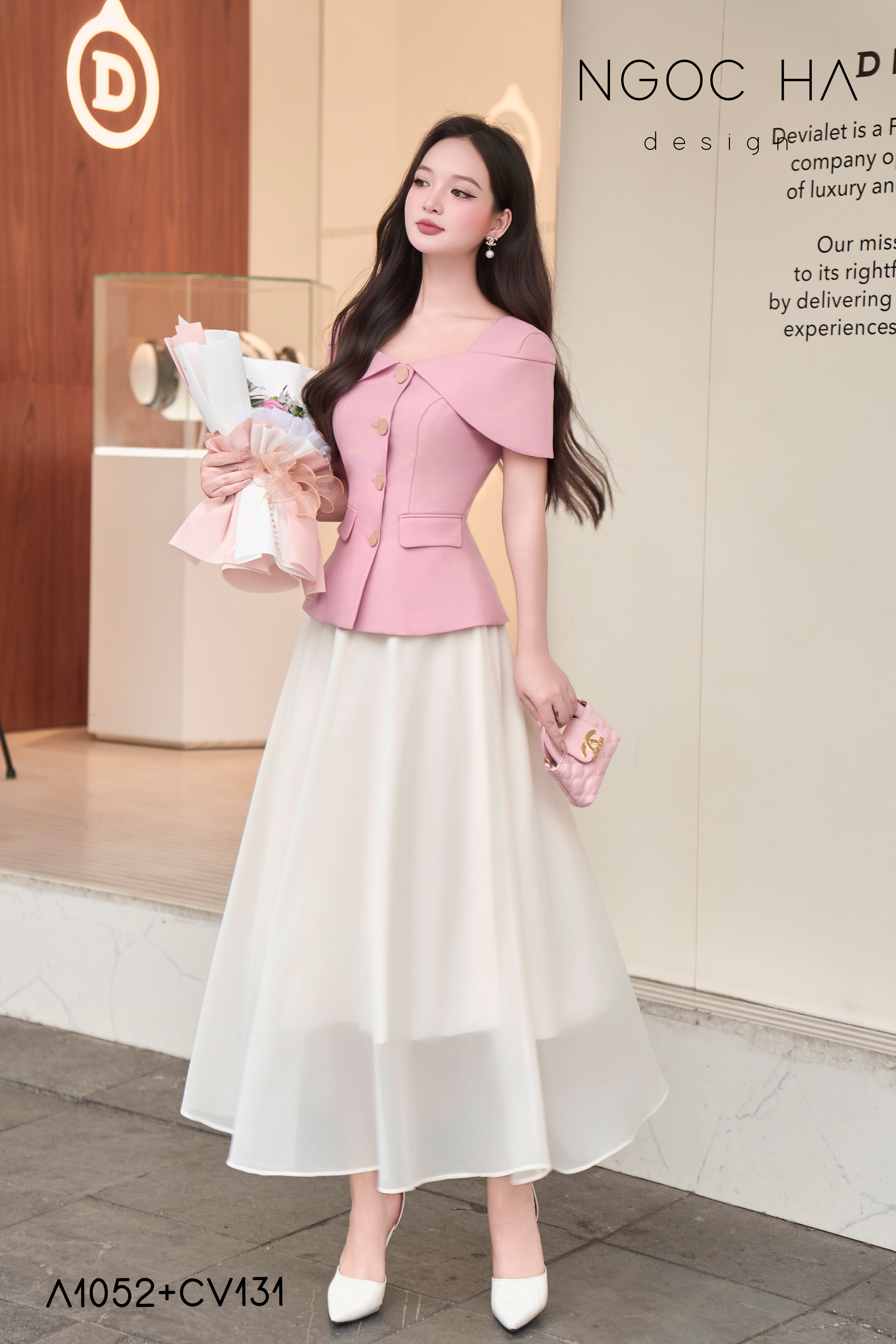 Venus Skirt_ Chân Váy Xòe Màu Kem CV131