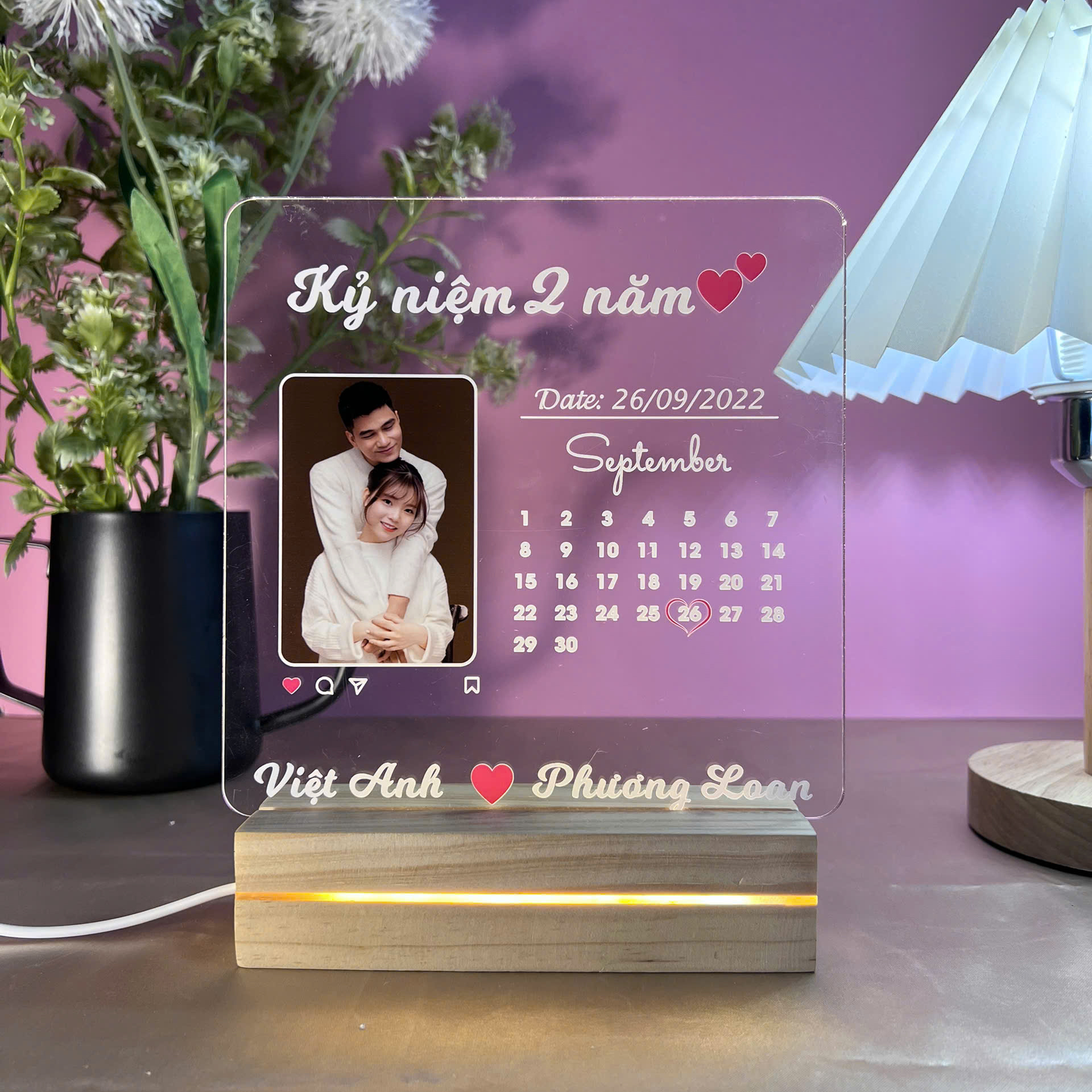 Đèn LED 3D in ảnh cưới cô dâu chú rể theo yêu cầu, quà cưới cá nhân hóa độc đáo, ý nghĩa lưu giữ kỷ niệm ngày cưới lung linh_thumbnail_1