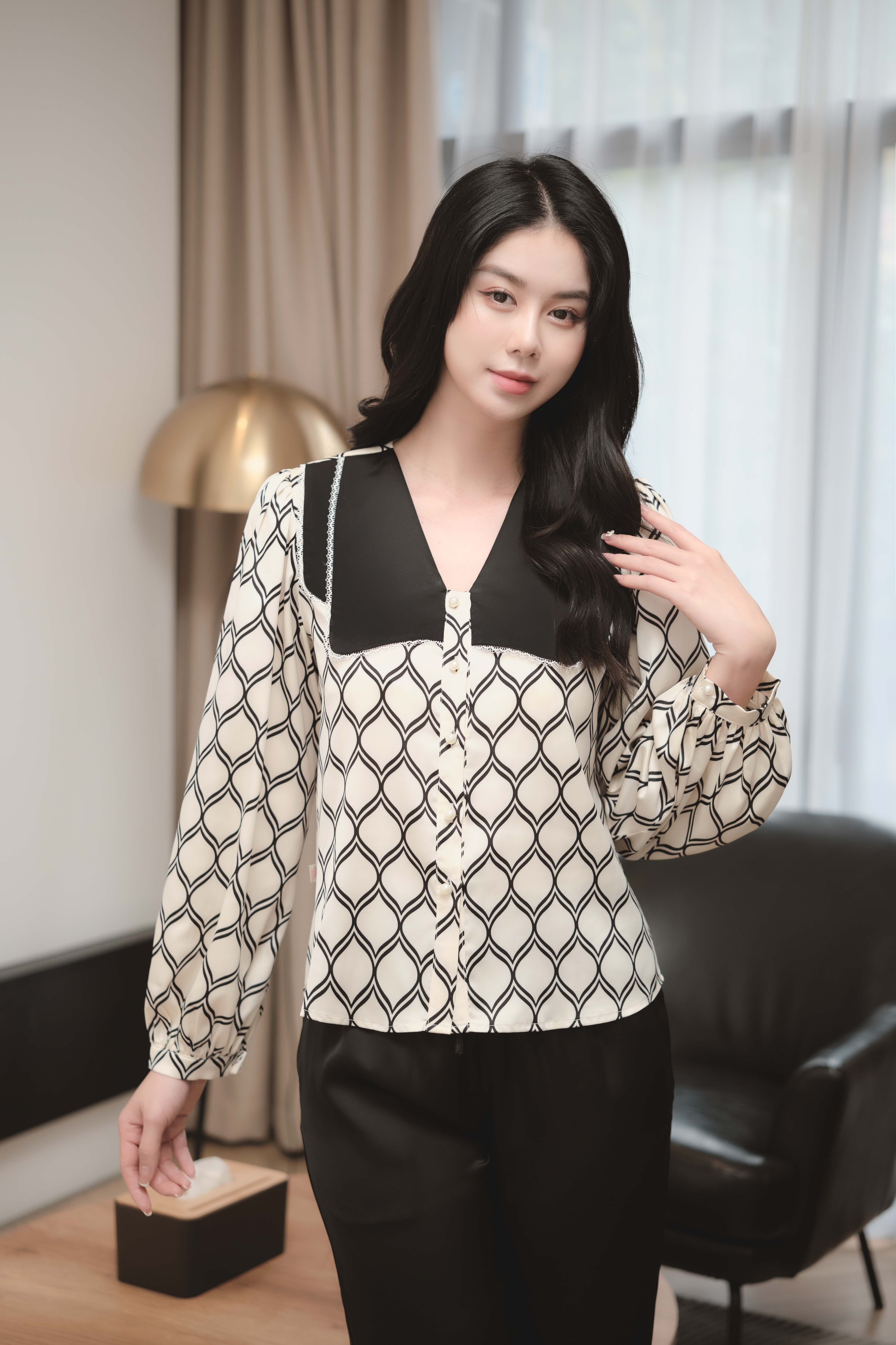 Bộ ngủ áo dài tay, quần dài BN286