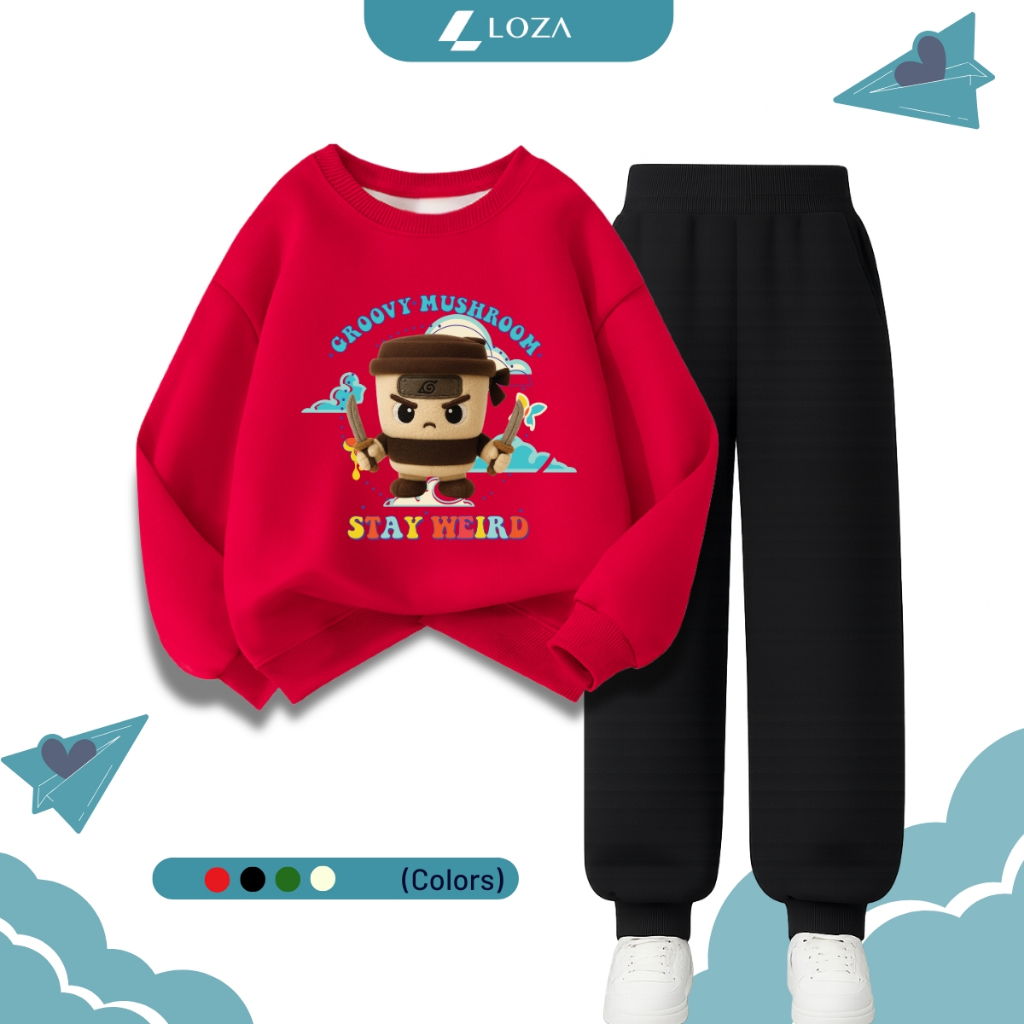 Set bộ nỉ bé trai in Capucinno - Loza Kids BI520_thumbnail_2