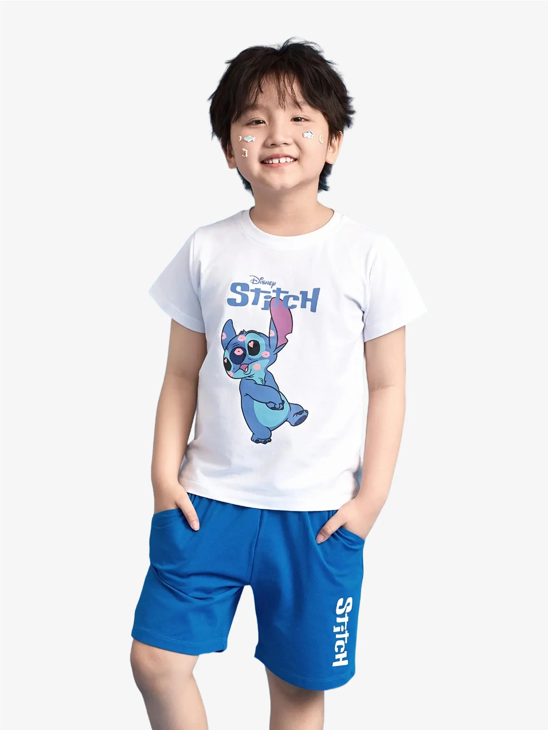 Đồ bộ thun tay ngắn Stitch Disney bé trai