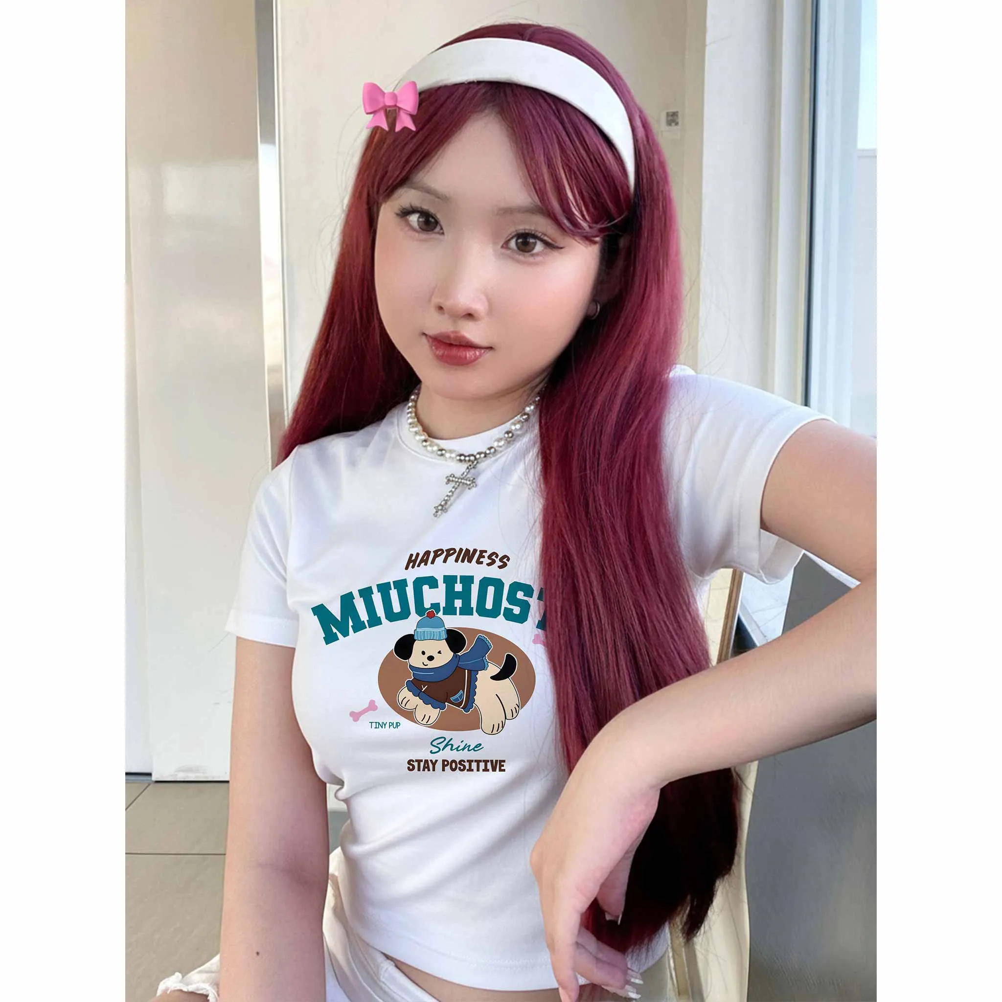Áo thun babytee nữ Miucho vải cotton co giãn 2 chiều thoáng mát cổ tròn local brand in mix 2822_thumbnail_8