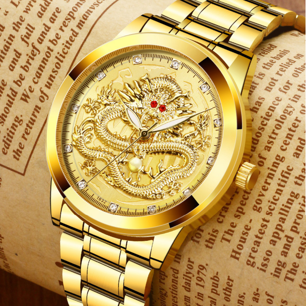 Đồng Hồ Nam Mặt Rồng 3D Mắt Đỏ Dây Hợp Kim Cao Cấp_thumbnail_6