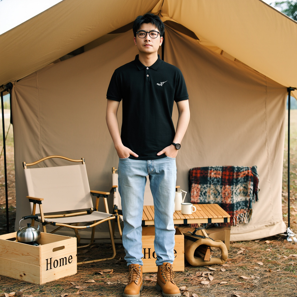 Áo polo cá sâu nam phong cách vintage PLCSD2437 Miucho Iconic vải polyester bền nhẹ chống nhăn_thumbnail_2