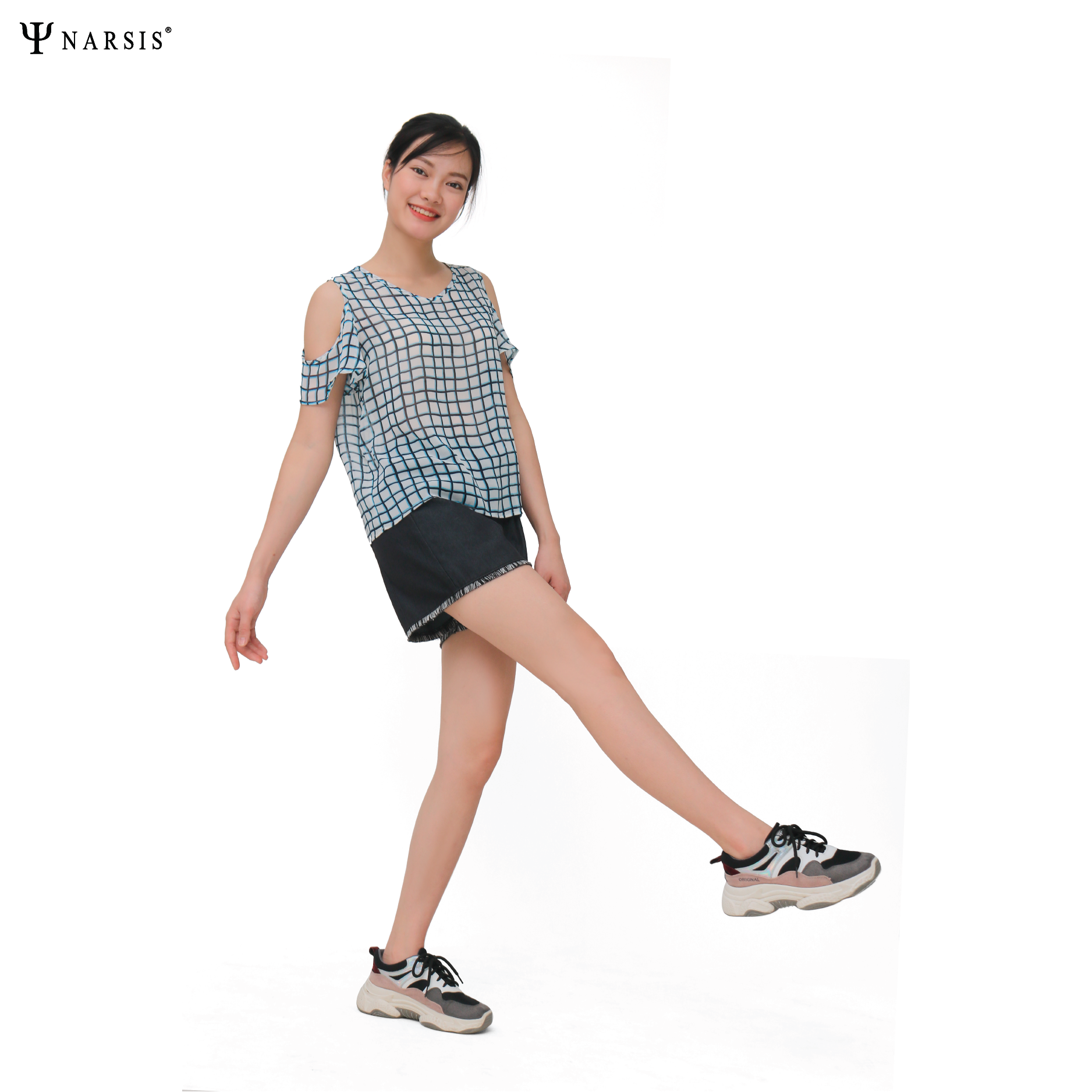 ÁO KIỂU NỮ L9019 NARSIS CHẤT LIỆU THOÁNG MÁT, DỄ CHỊU, THOẢI MÁI CẢ NGÀY, DỄ VẬN ĐỘNG_thumbnail_2