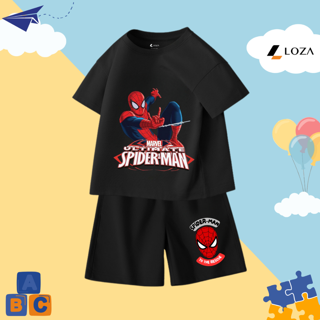 Bộ đồ bé trai in hình 