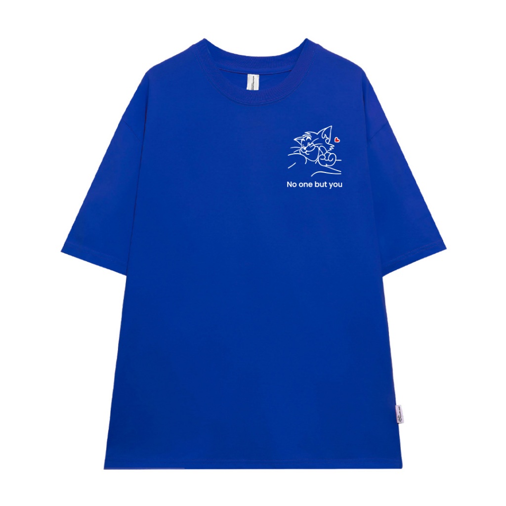 Áo thun couple form rộng cute hoạt hình unisex ATD1055 Miucho vải cotton tay lỡ cổ tròn in mix_thumbnail_19