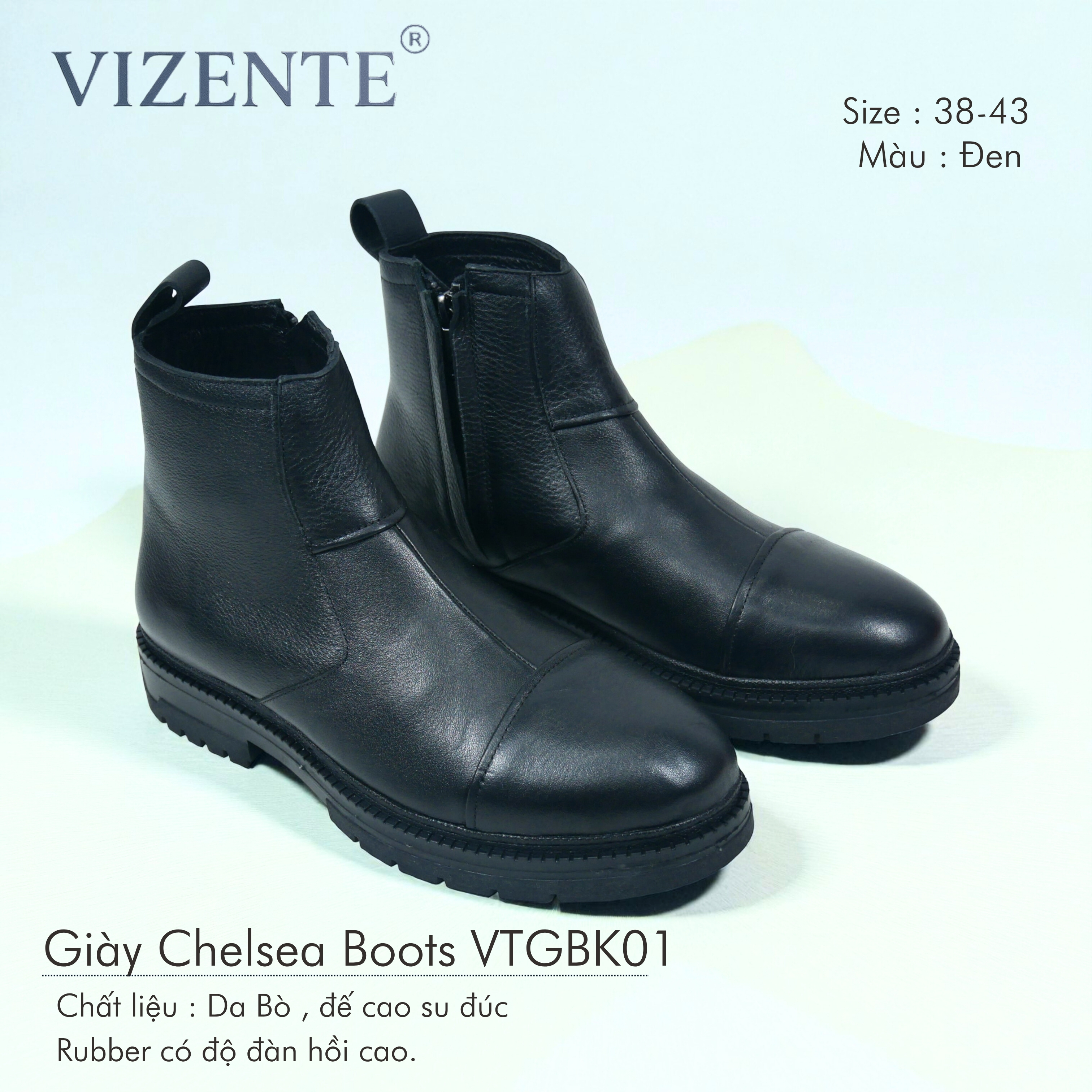 Giày Chelsea Boot Cổ Khóa