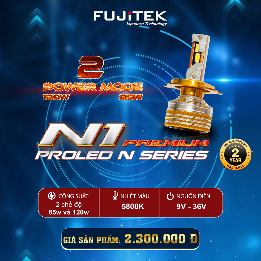 Fujitek N1 Premium Bóng đèn Led cao cấp 2 chế độ 85W và 120W
