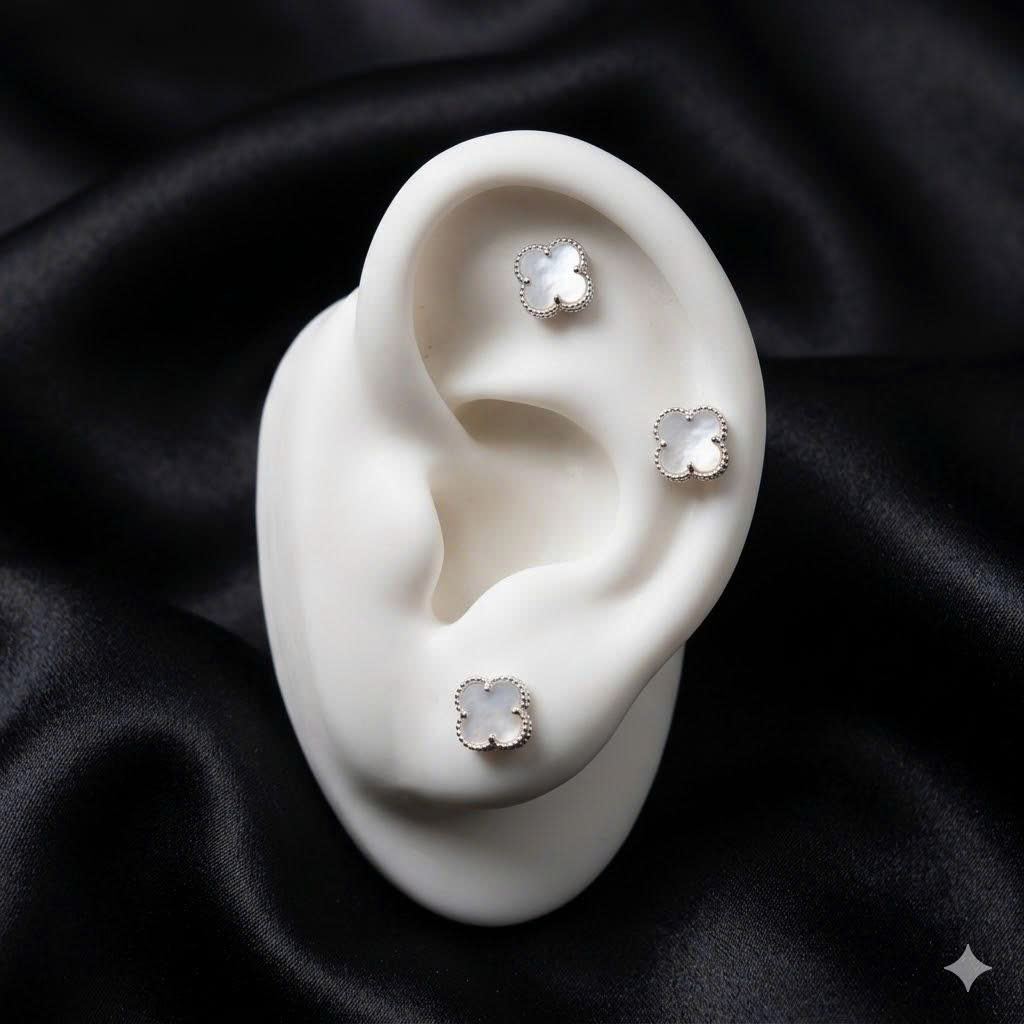 Khuyên kiểu bạc xi kim 4 lá trắng chốt bi_thumbnail_1