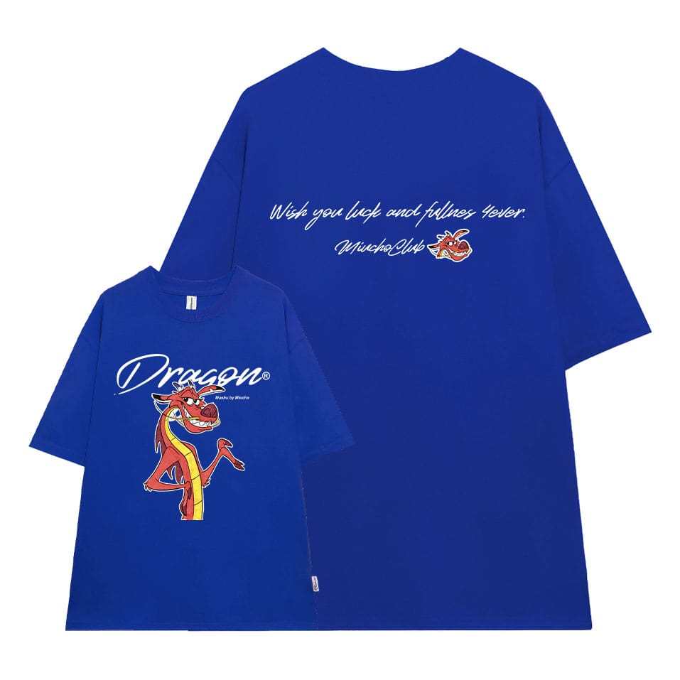 Áo thun Tết 2024 hình rồng form rộng local brand ATD845 Miucho tay ngắn vải cotton cổ tròn in graphic_thumbnail_10