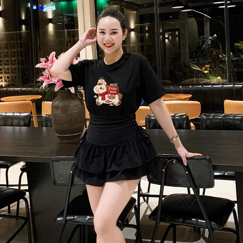 Áo thun Tết Bính Ngọ form vừa Miucho Chic vải cotton thoáng mát nhiều màu 3017_thumbnail_4