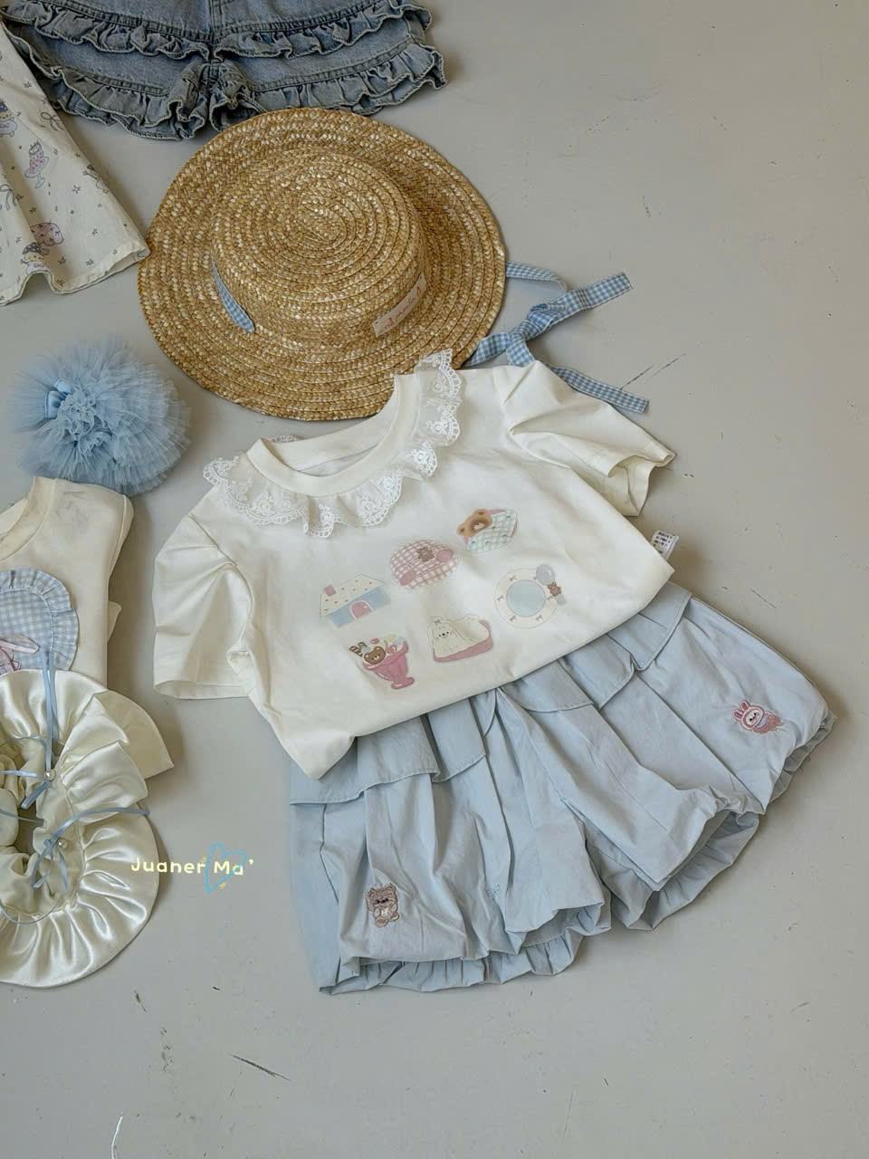 CX115 - Áo thun cotton kem cổ sen hoạ tiết ngôi nhà hãng CX7