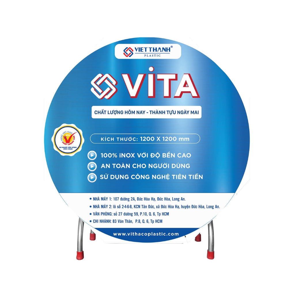 BÀN INOX TRÒN VITA