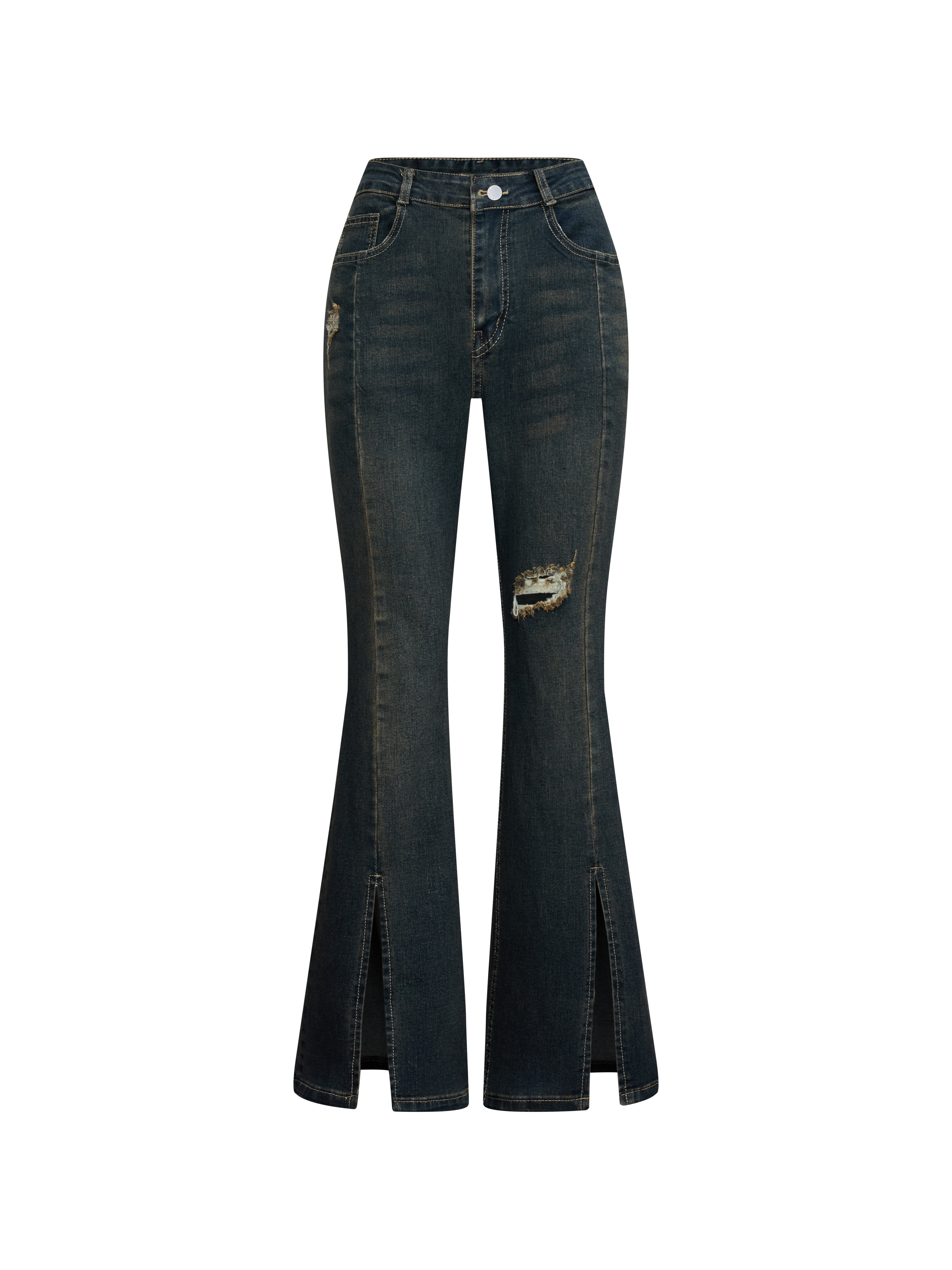 BIGSIZE- Quần jean loe rách gối T- QJ510_thumbnail_4