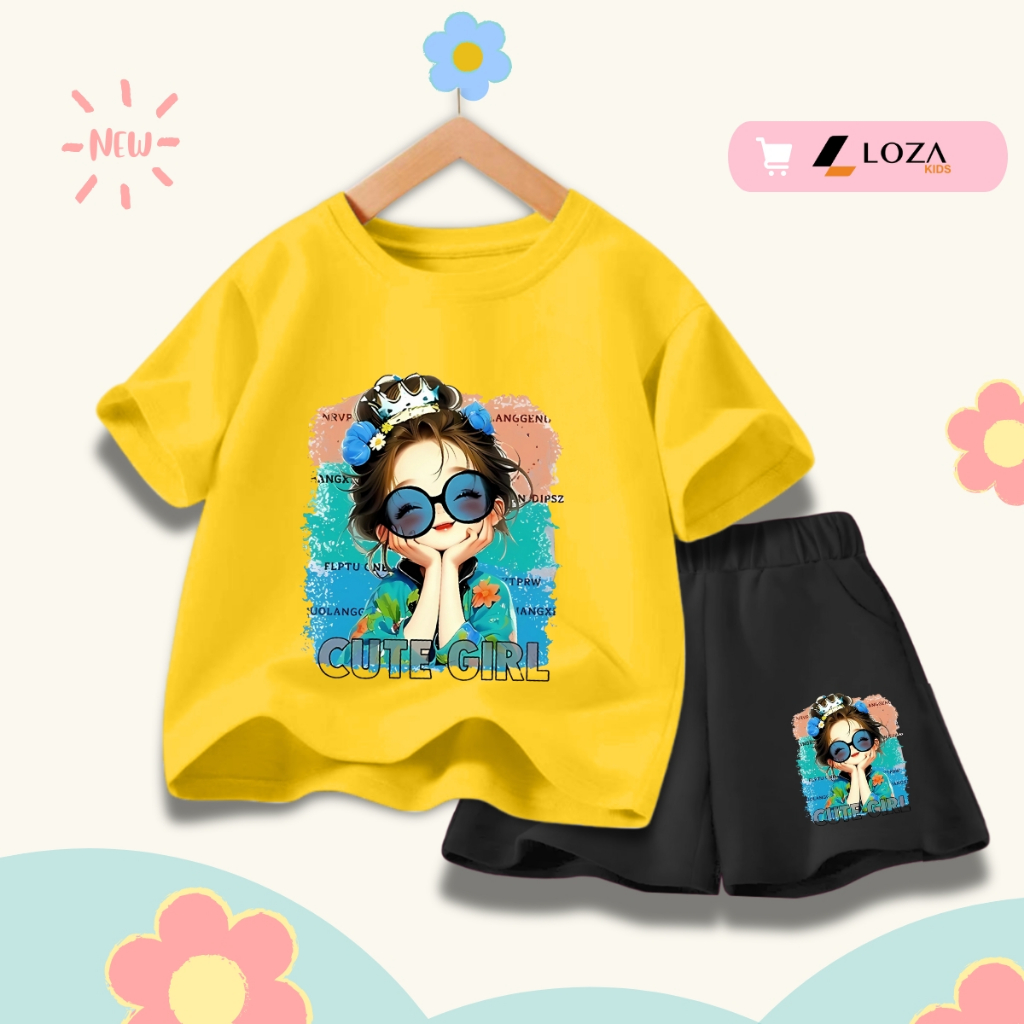 Bộ đồ bé gái in hình Cô gái đeo kính - Loza SB363_thumbnail_5