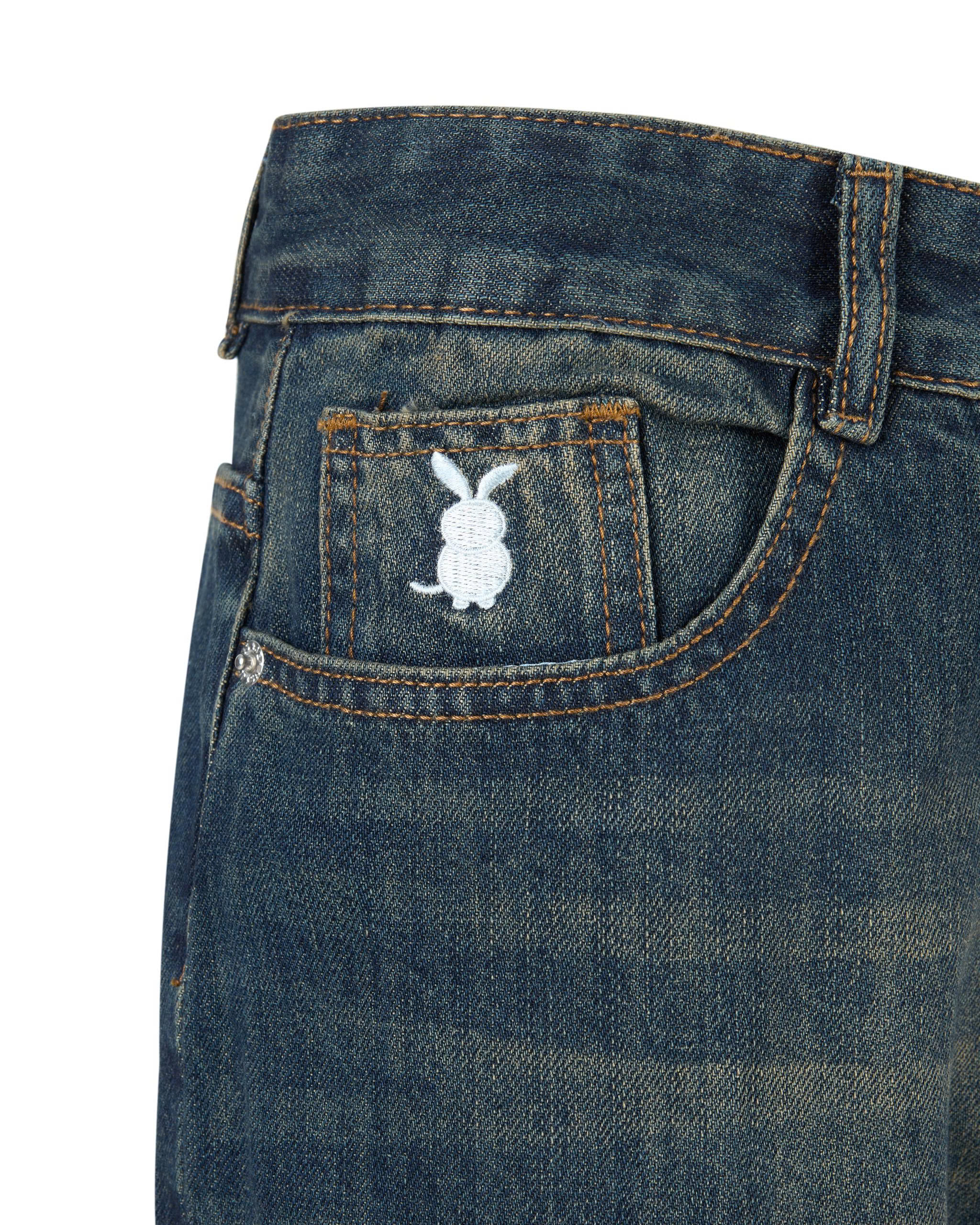 BIGSIZE - Quần jean suông thêu thỏ rách T-QJ389_thumbnail_4