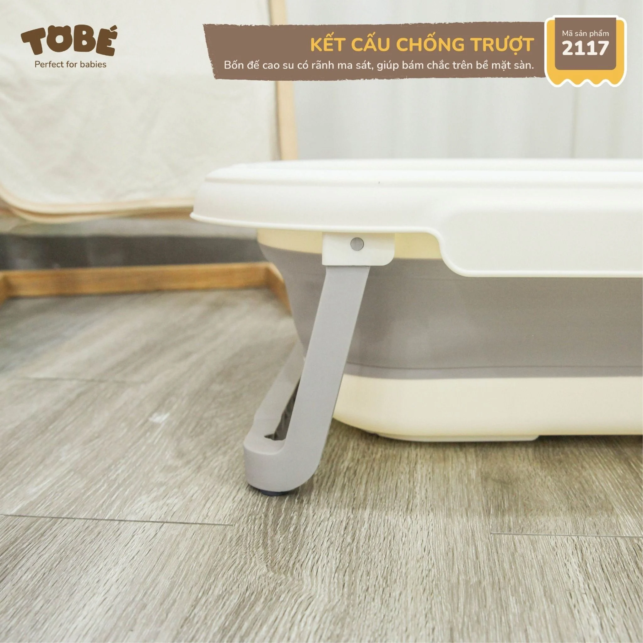 Chậu tắm gấp gọn Melly (Grey, Brown) TOBE_thumbnail_3