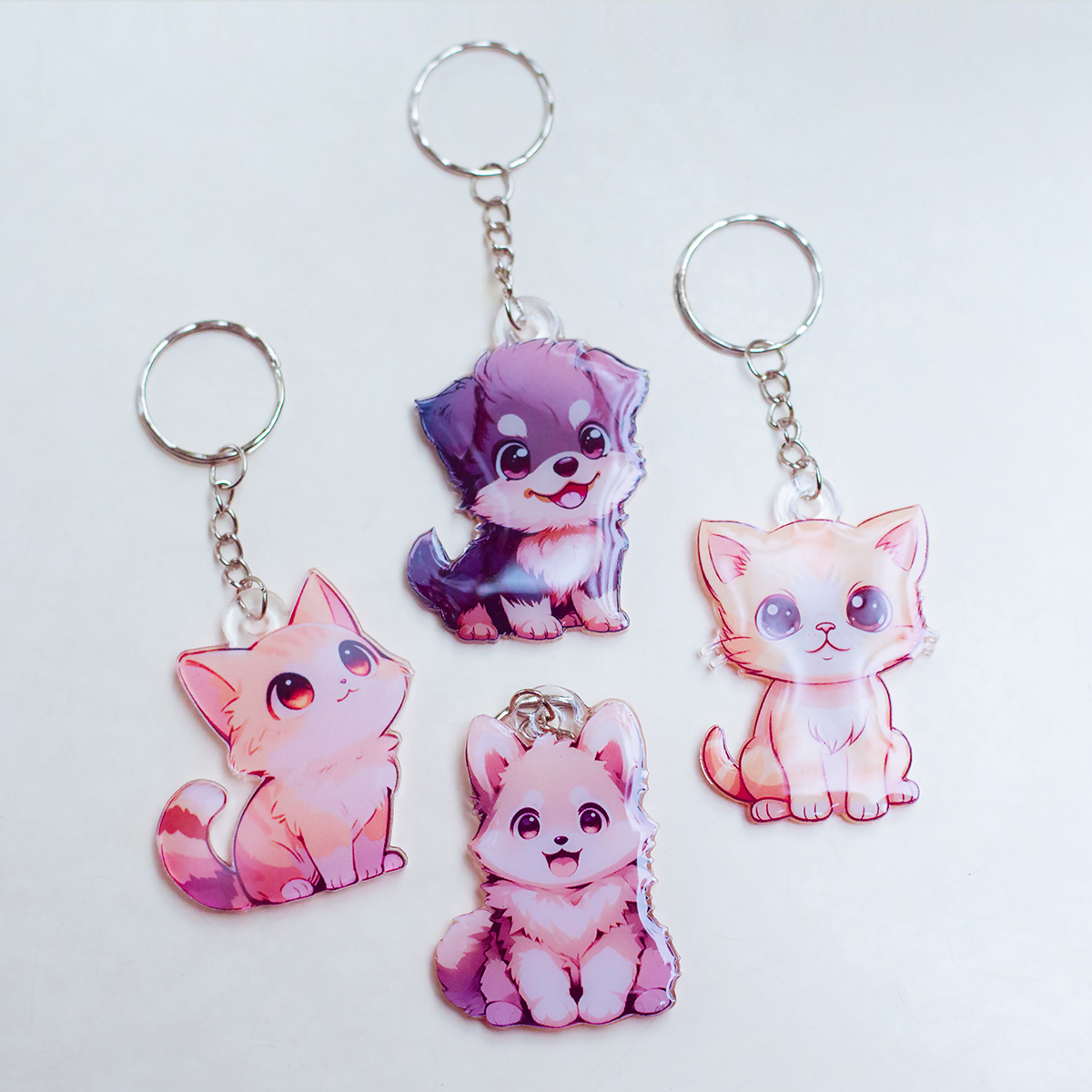 Móc Khóa Mica Hình Thú Cưng Cute_thumbnail_4