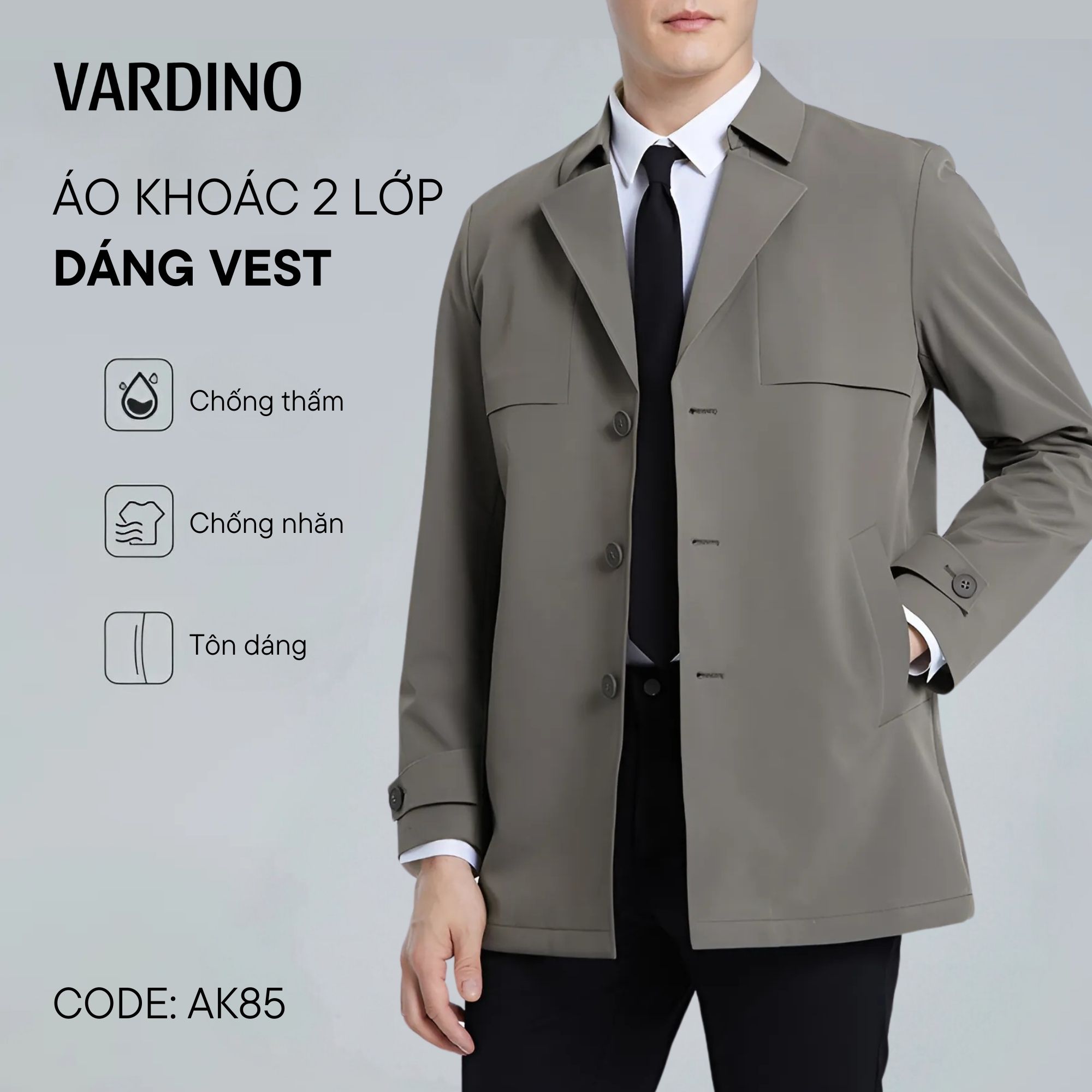 Áo khoác nam dáng vest Vardino AK85_thumbnail_1