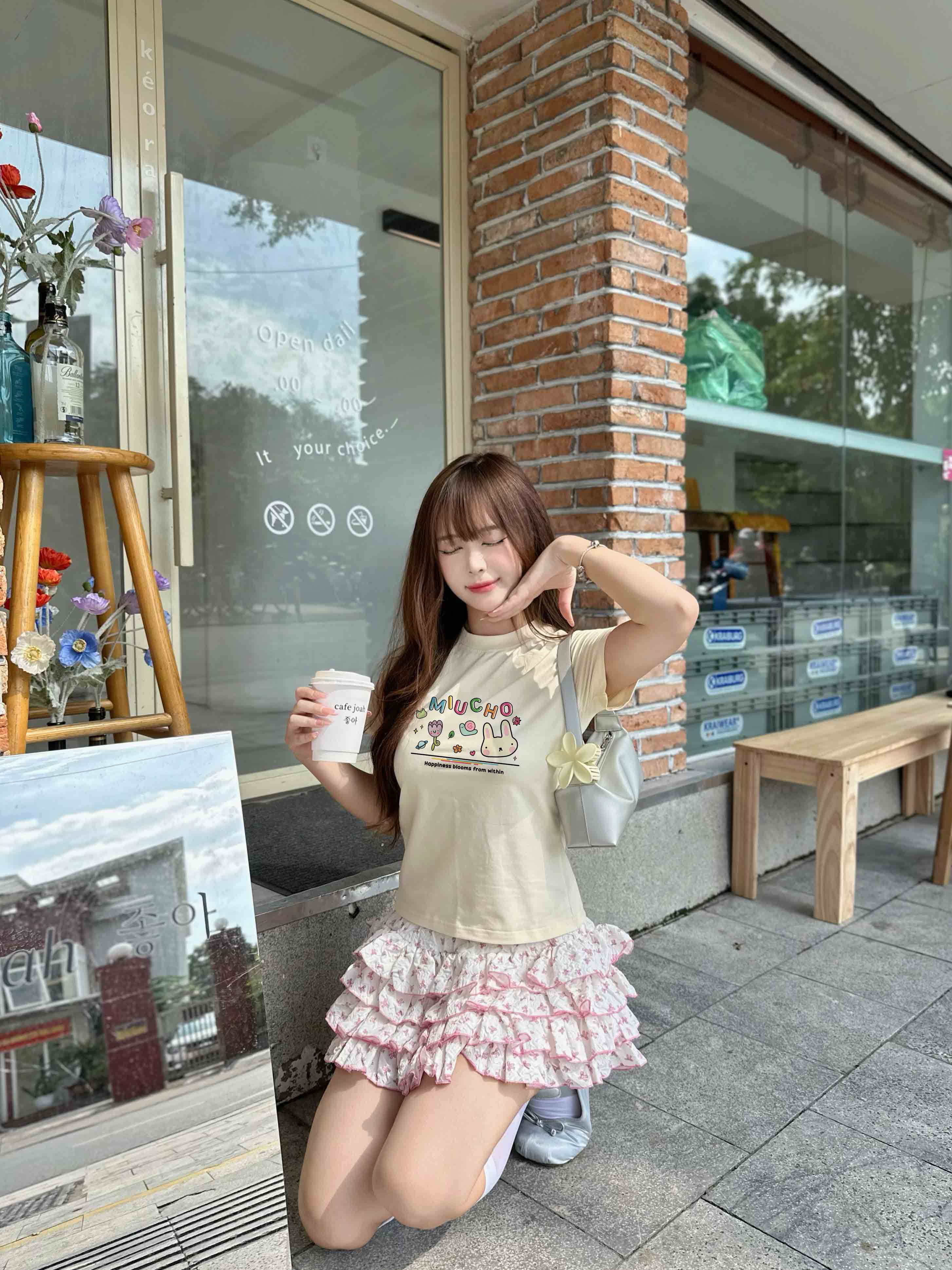 Áo baby tee ôm chất vải cotton co giãn 4 chiều thoáng mát ABD1691 Miucho in mix_thumbnail_3