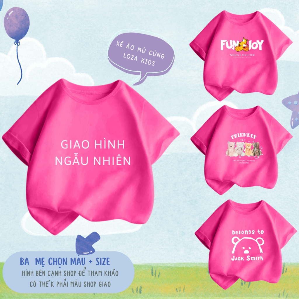 Áo thun cho bé gái, bé trai lẻ size 