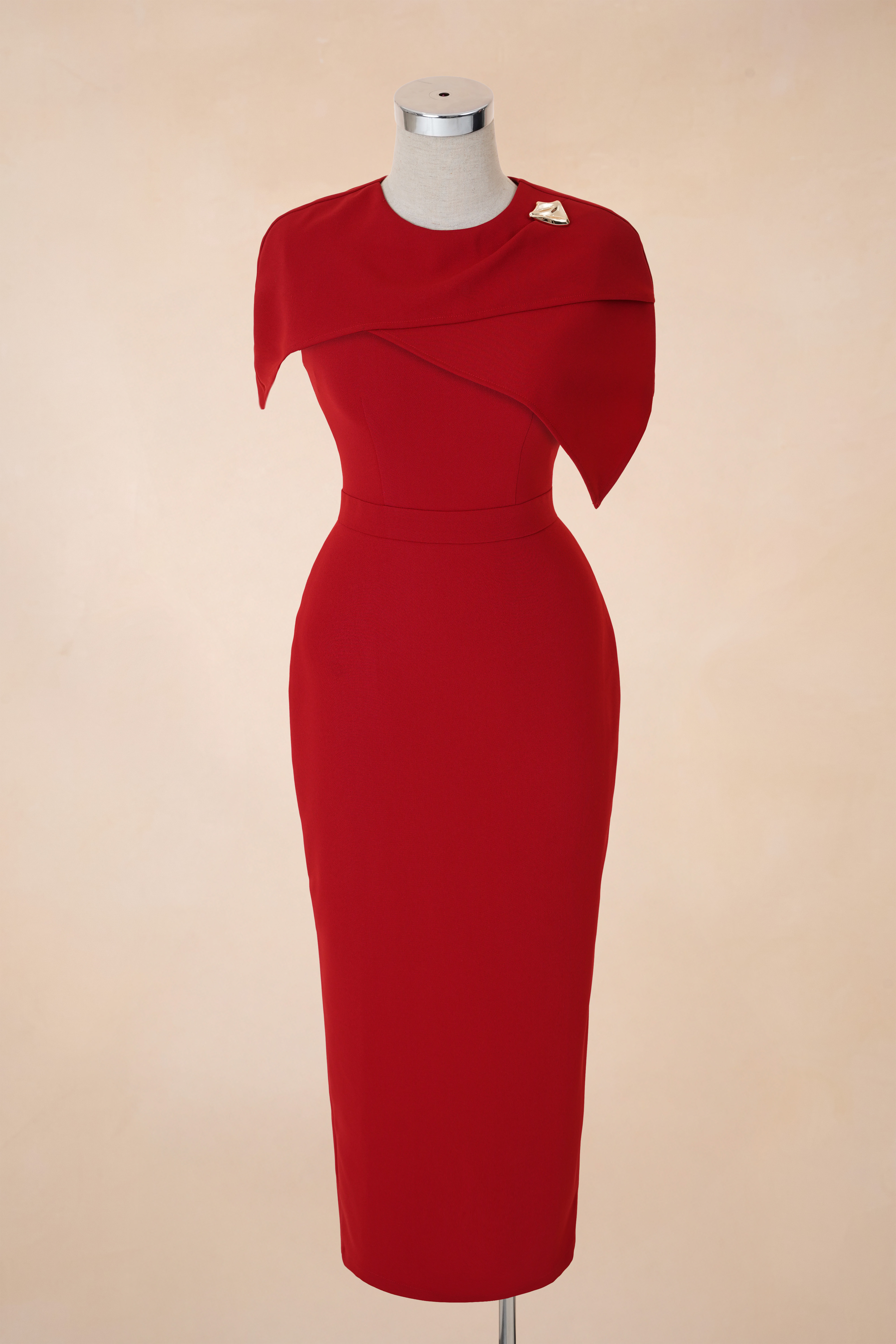 Đầm Bút Chì Trùm Vai Phối Tag