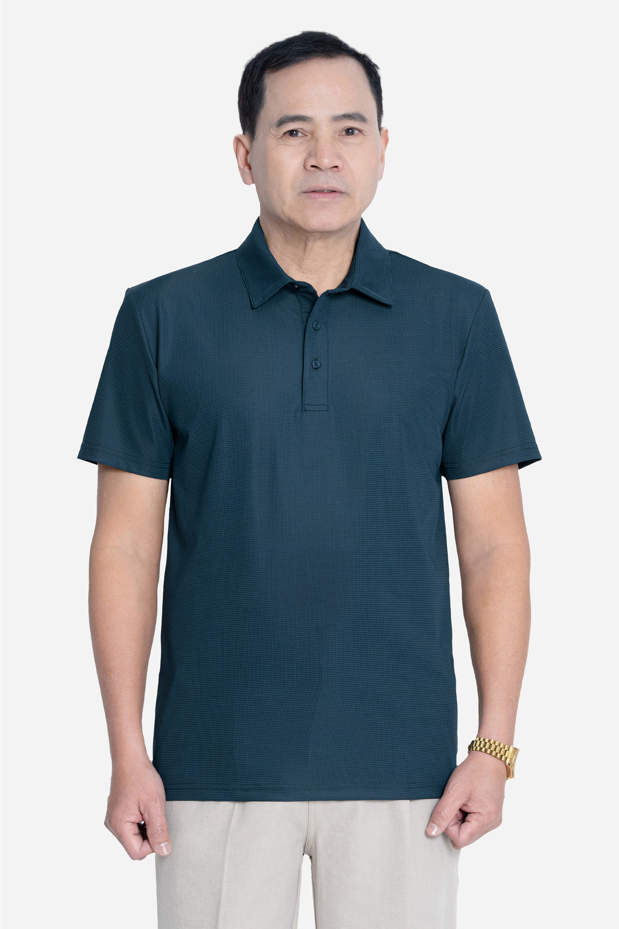 Áo Polo Nam Trung Niên ANCHI Chất Liệu Cotton Phom Suông Vạt Ngang_thumbnail_10