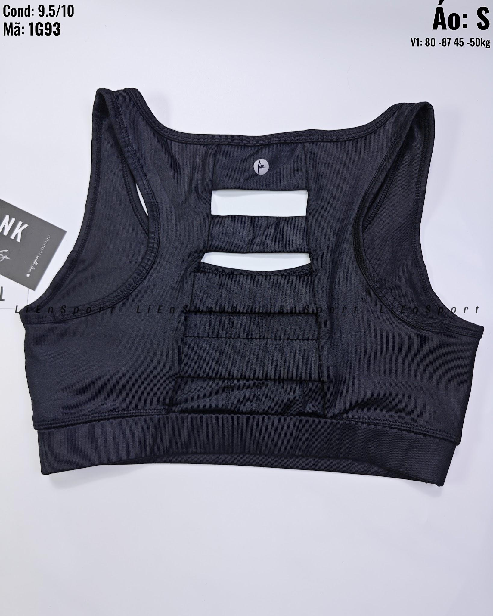 Áo bra thể thao Nữ Size S Đen Auth 2nd Form ôm nâng đỡ tốt Lưng cut-out thanh ngang thoáng khí Dây vai bản rộng không hằn Chất liệu co giãn Phù hợp tập gym yoga chạy bộ Mã:1G93_thumbnail_2