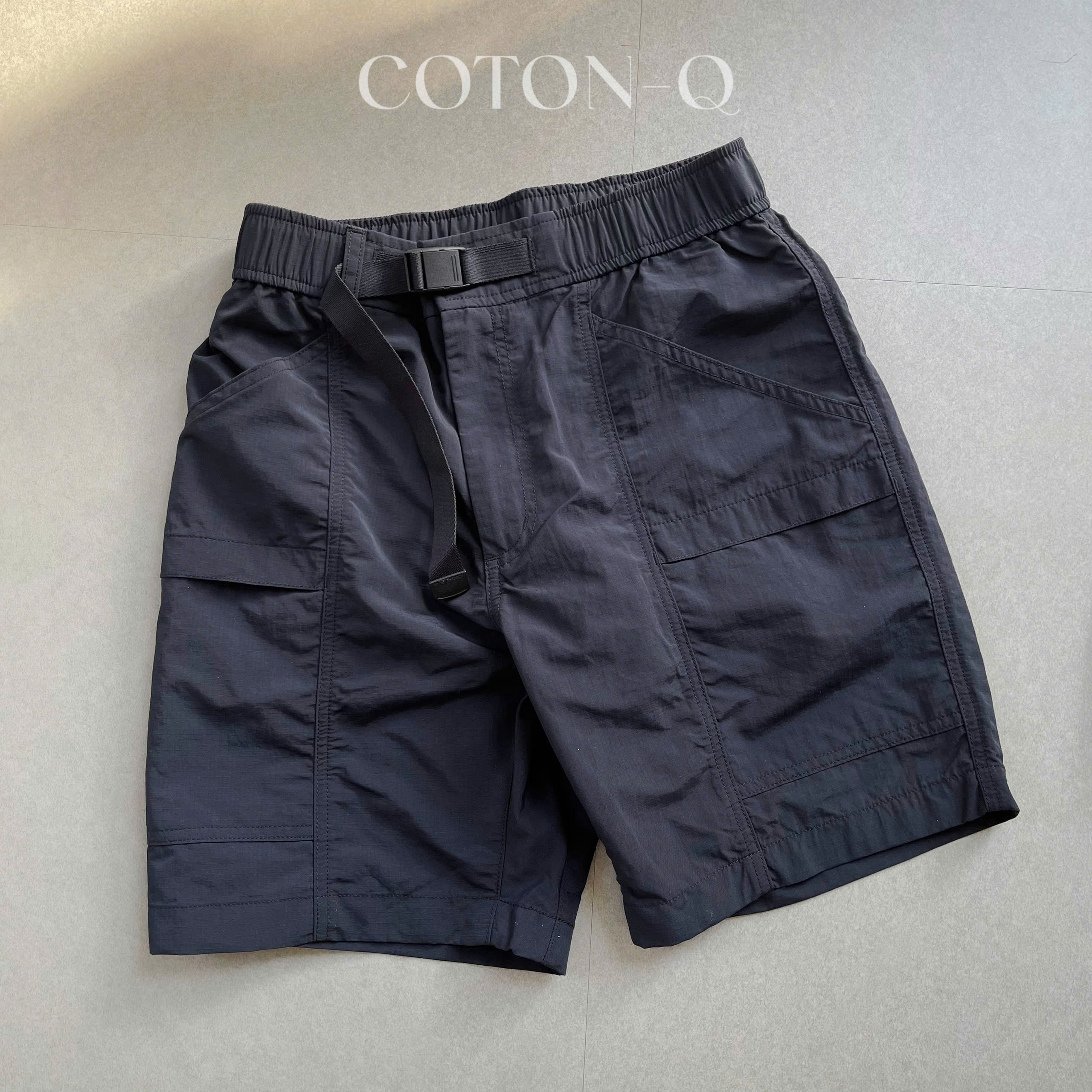 Quần short dù lưng thun xịn ( XÁM )_thumbnail_8