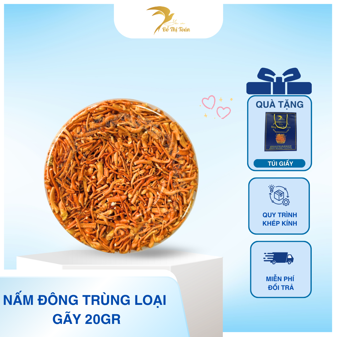 [D10] NẤM ĐÔNG TRÙNG HẠ THẢO LOẠI GÃY- HỘP 20GR