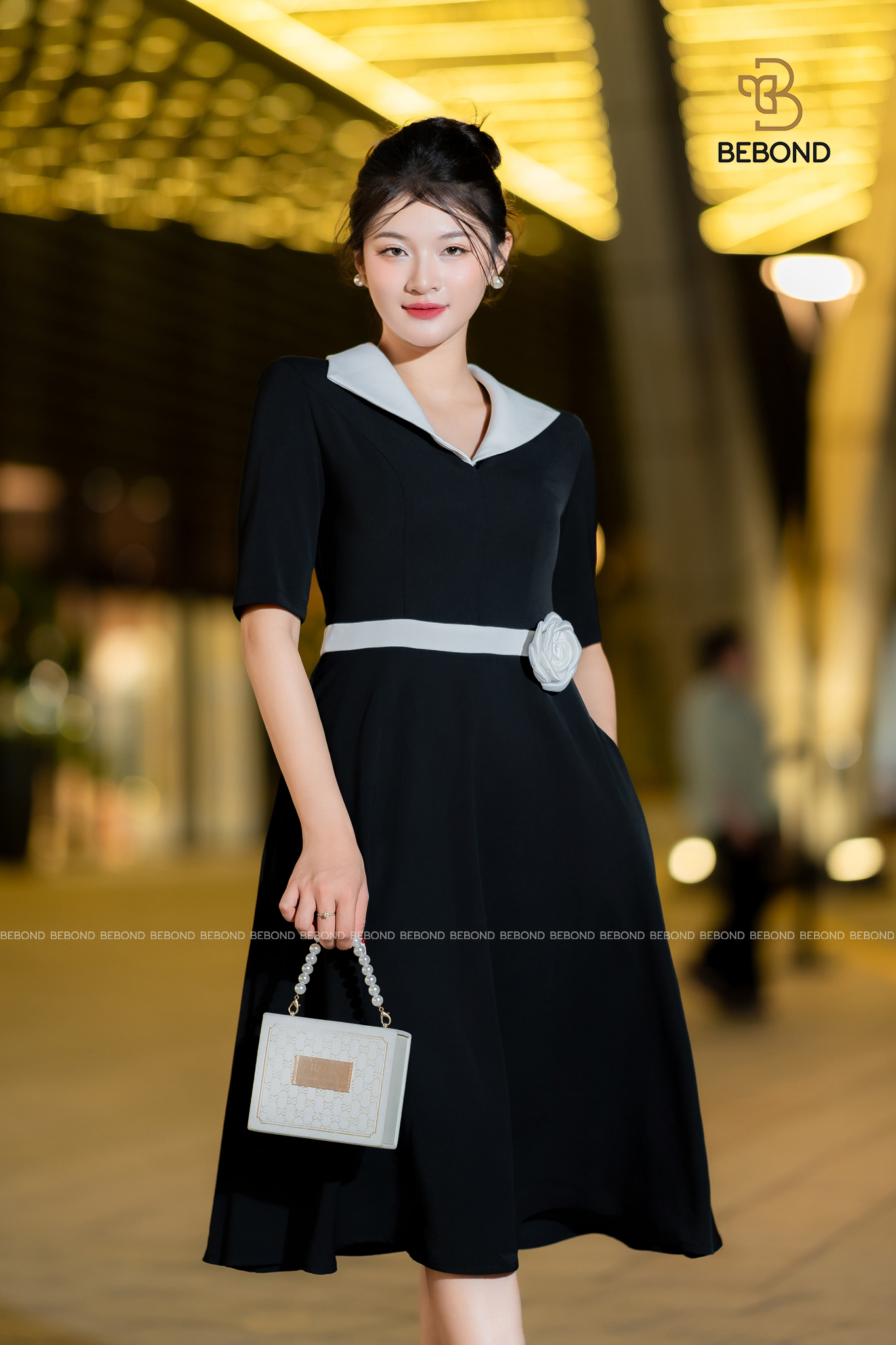 Đầm dài CLINTON màu ĐEN_thumbnail_2